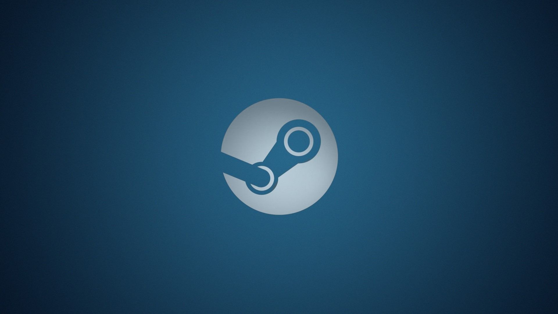 Steam logo on a blue background HD Wallpaper