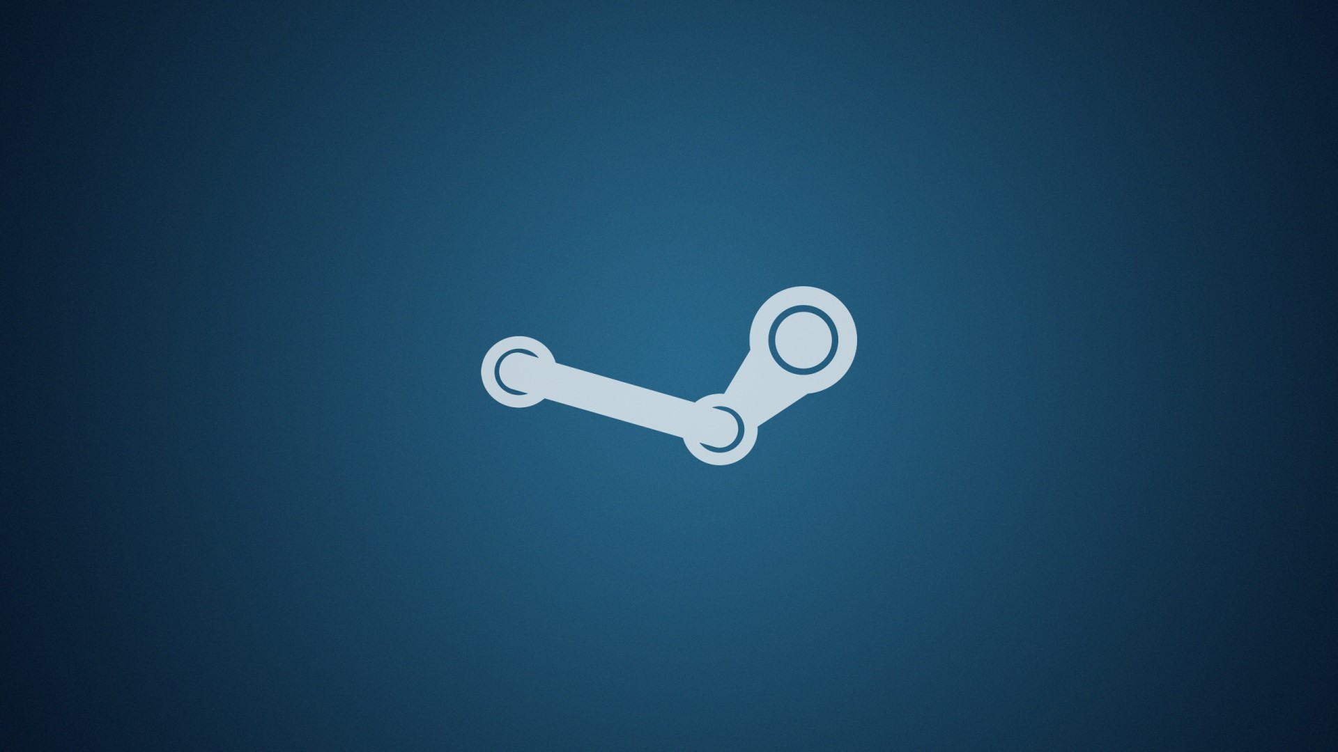 Steam logo on blue background HD Wallpaper