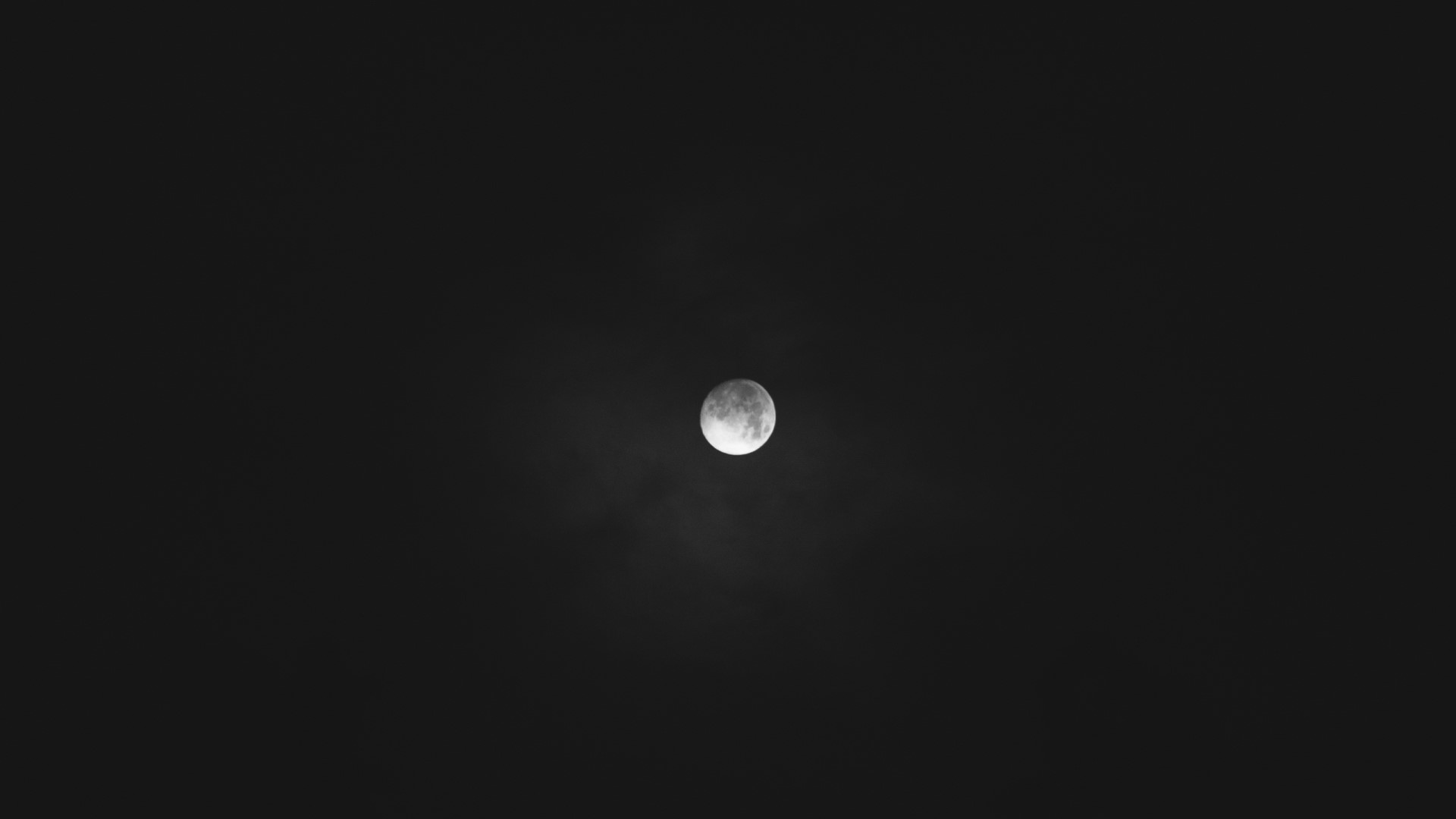 Full moon in a dark sky HD Wallpaper
