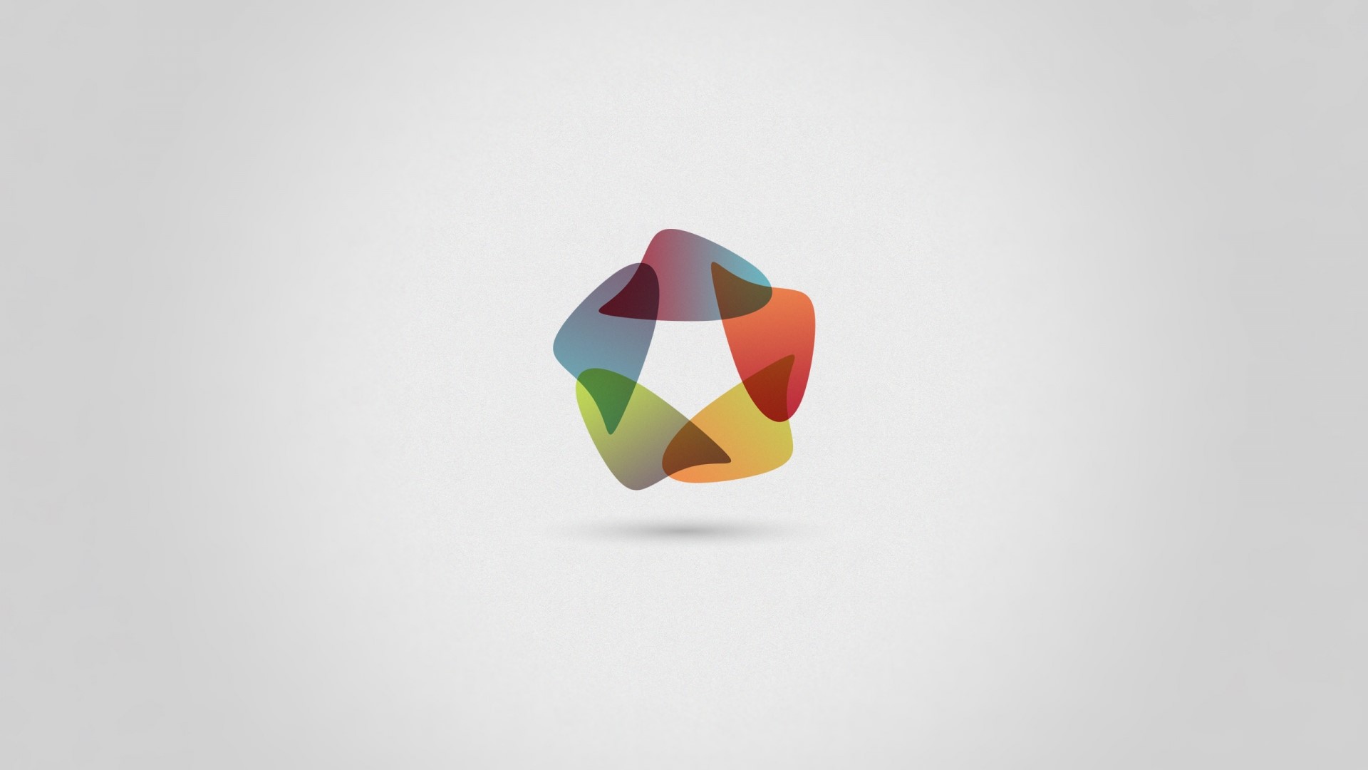 Abstract colorful overlapping shapes logo HD Wallpaper