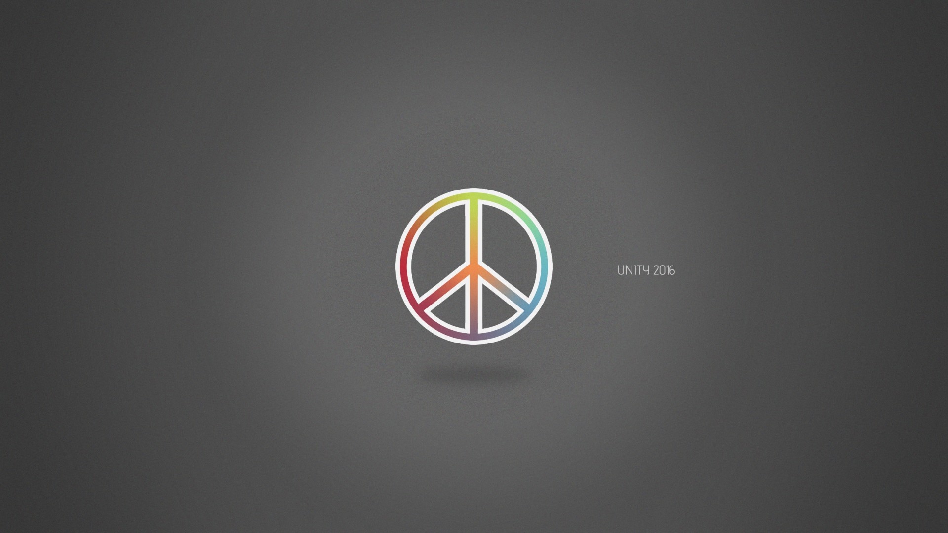 Peace symbol with Unity 2016 text HD Wallpaper