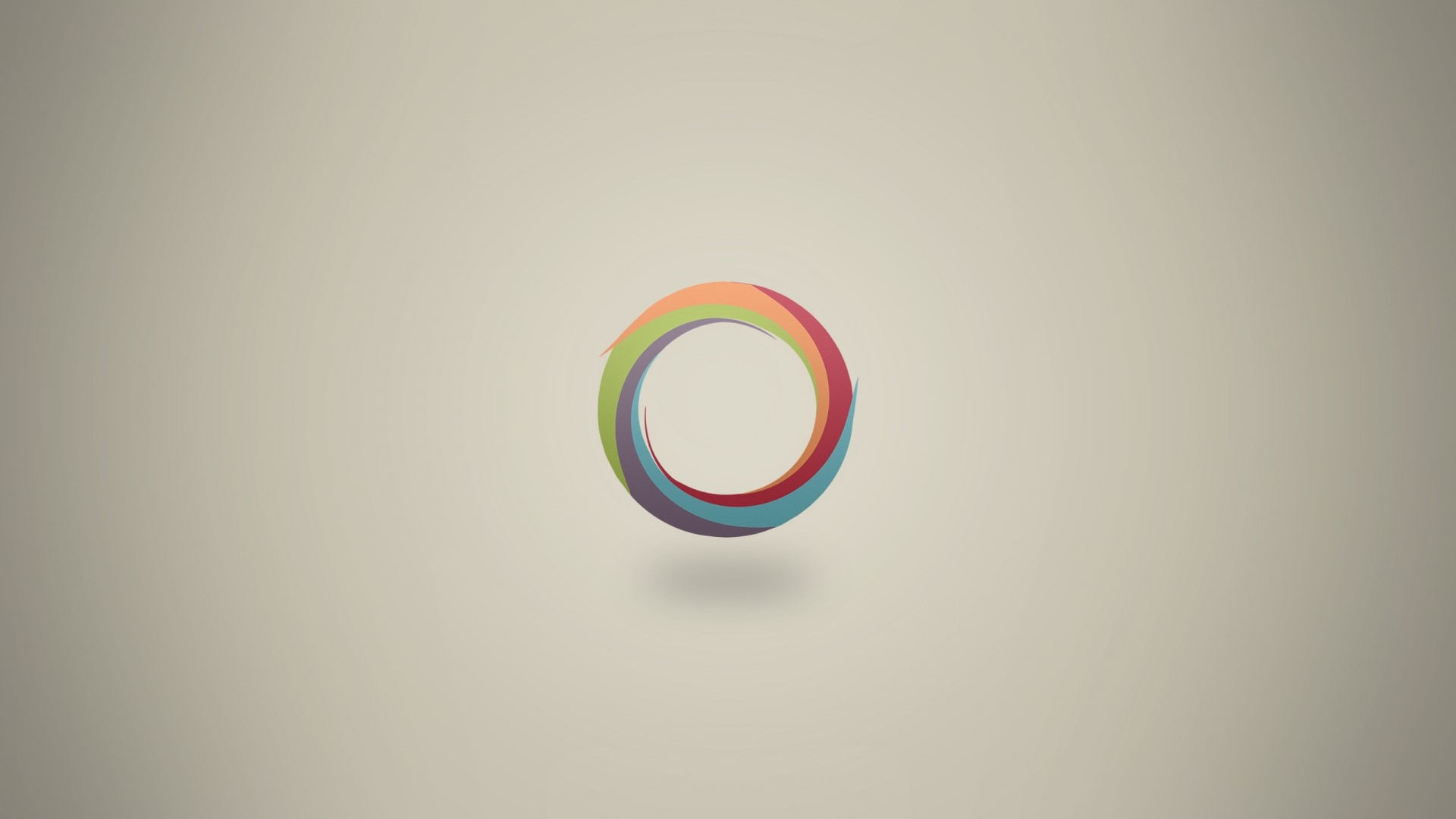 Colorful swirling circle logo HD Wallpaper