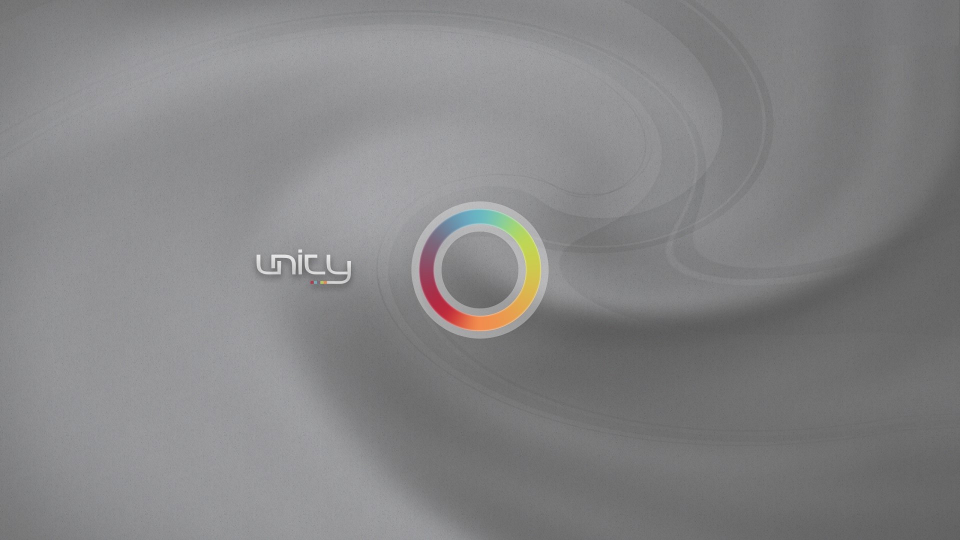 Unity logo with a colorful ring HD Wallpaper