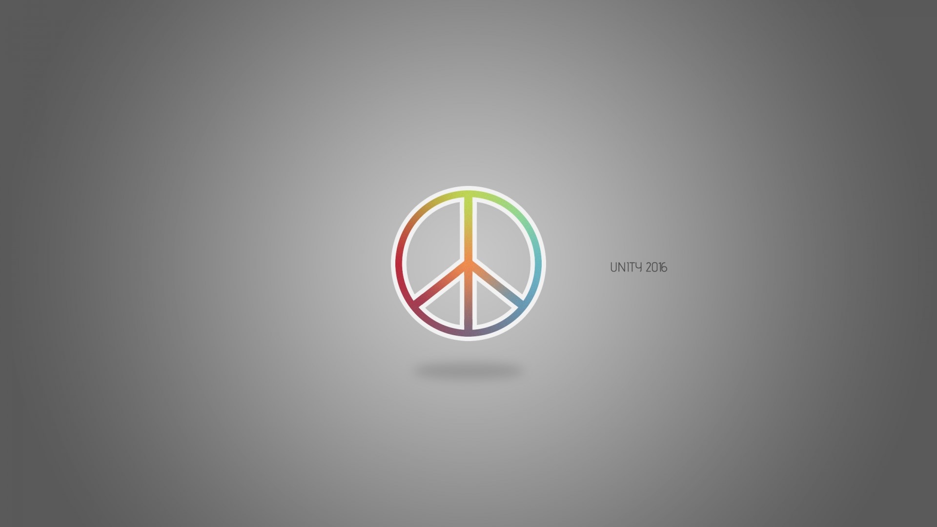 Peace symbol with "UNITY 2016" text HD Wallpaper