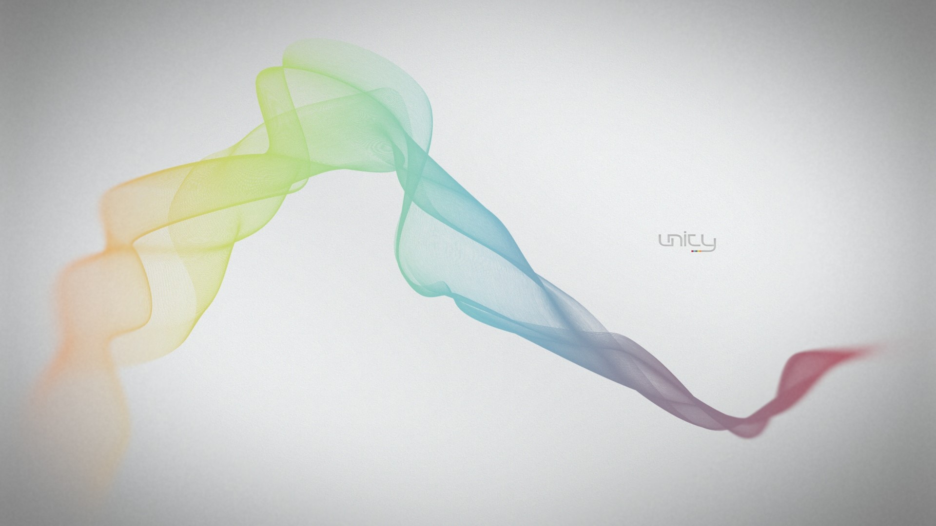 Abstract rainbow ribbon with "Unity" logo HD Wallpaper