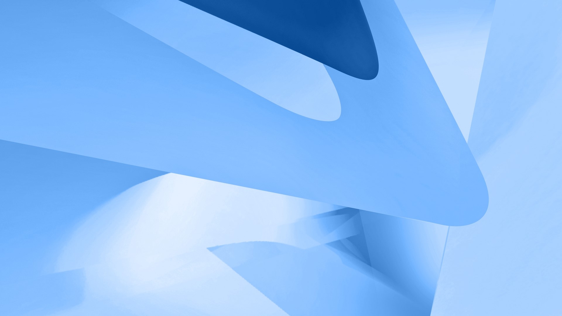 Abstract blue shapes with light and shadow HD Wallpaper