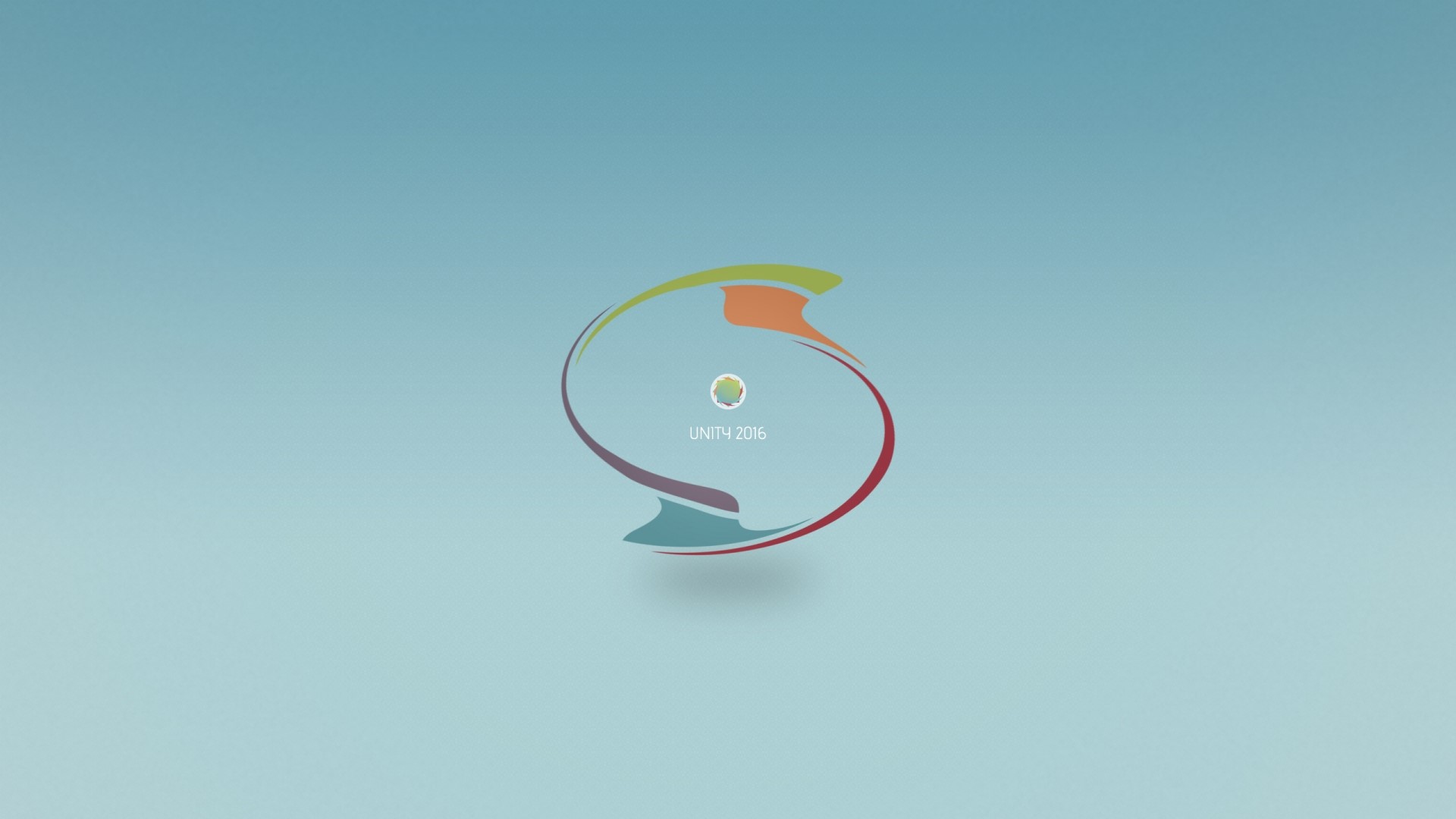Unity 2016 logo with abstract swirling design HD Wallpaper