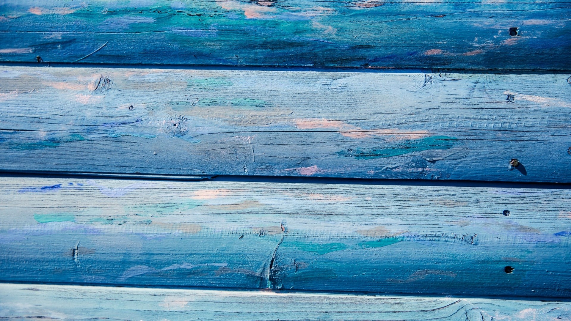 Blue painted wooden planks texture HD Wallpaper