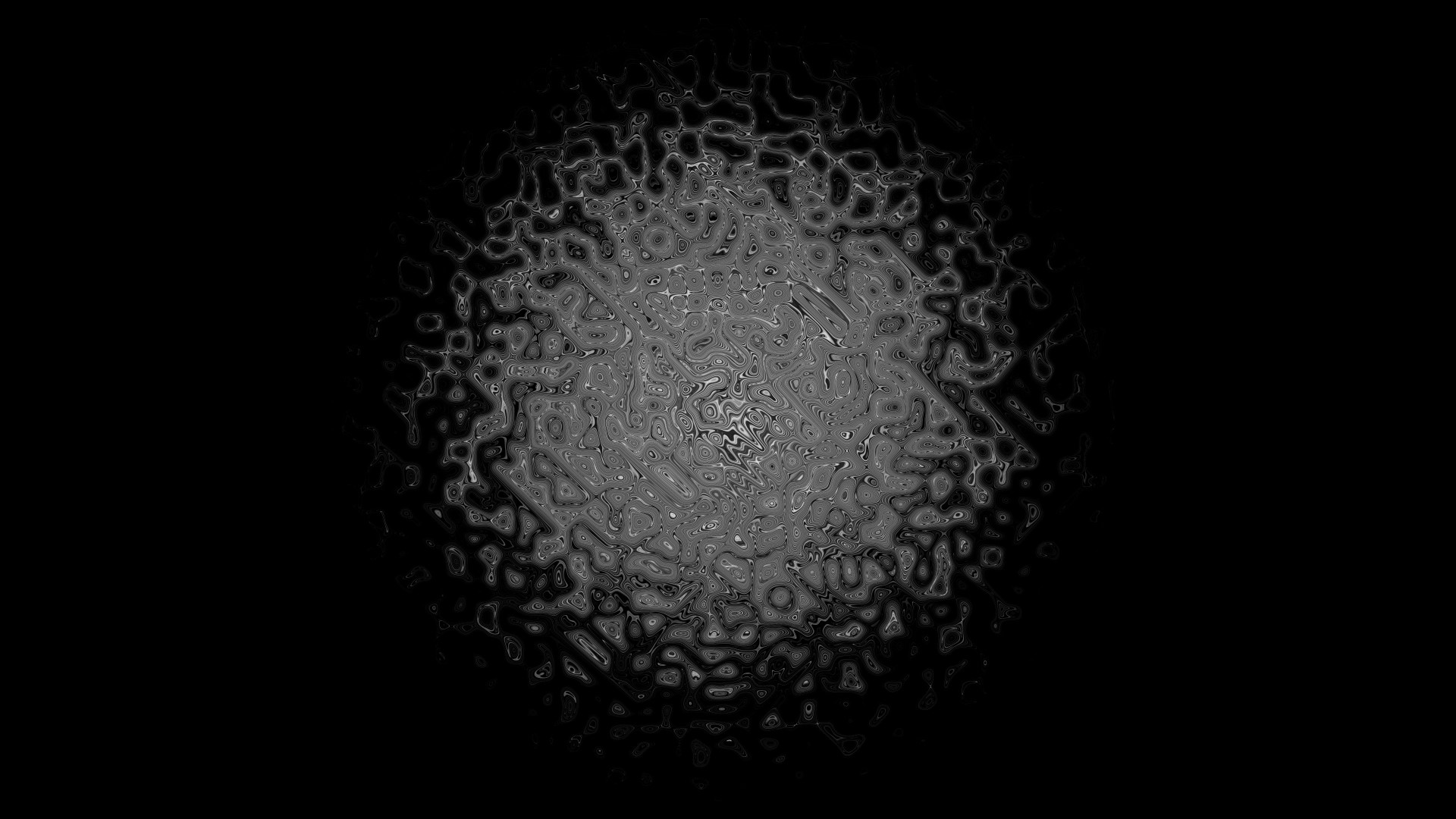 Abstract textured circle on black background HD Wallpaper