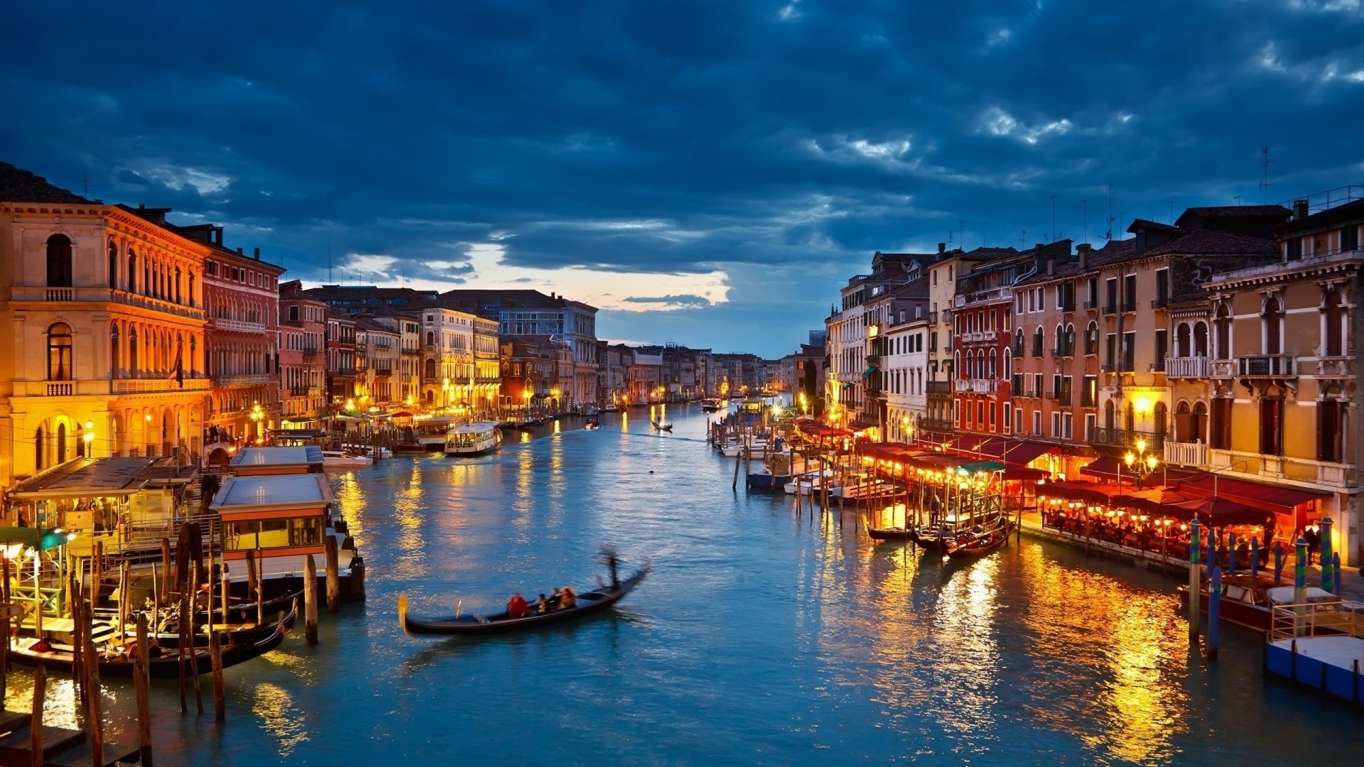 Venice City at Night HD Wallpaper