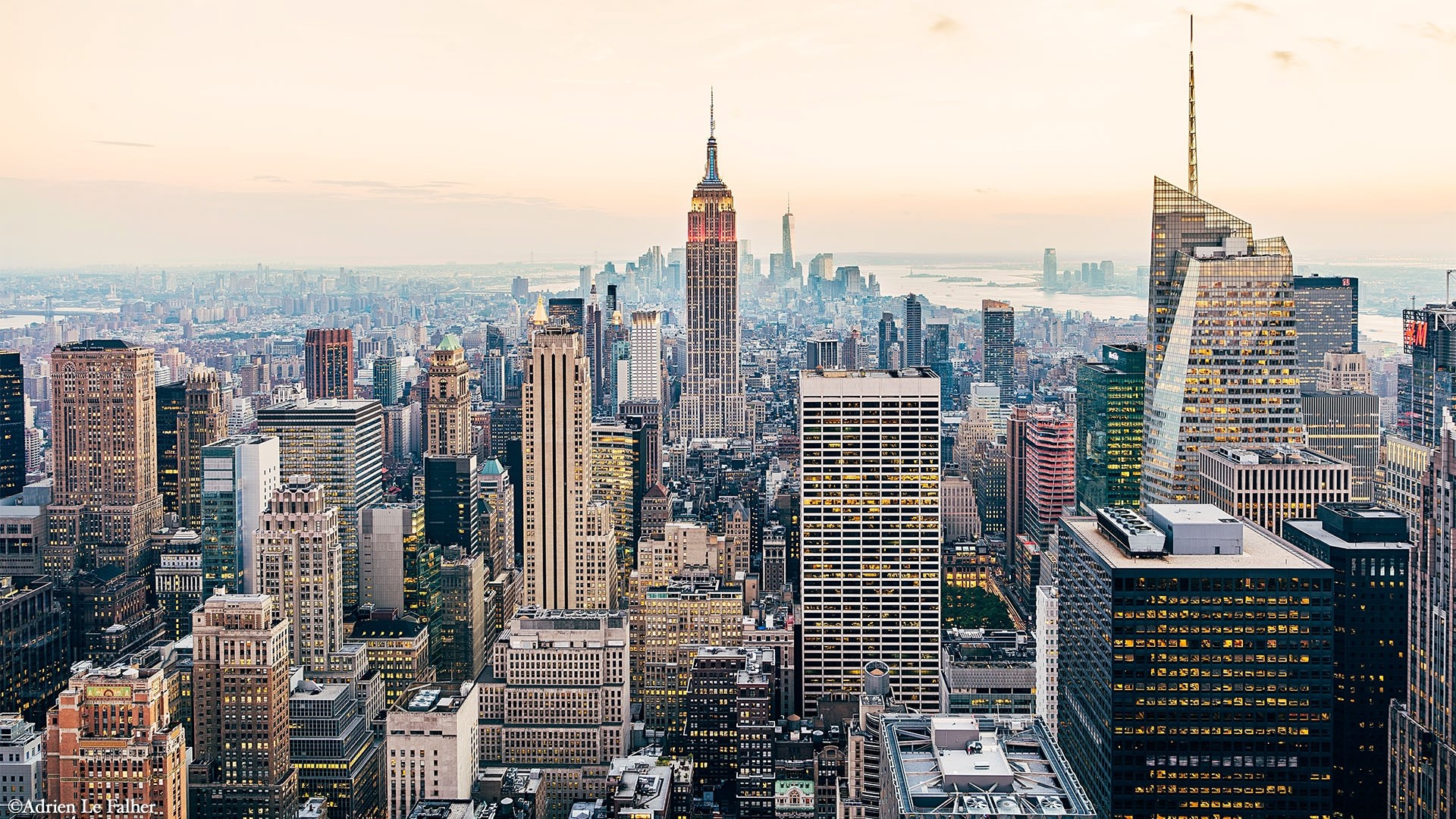 New York City Skyline with Empire State Building HD Wallpaper