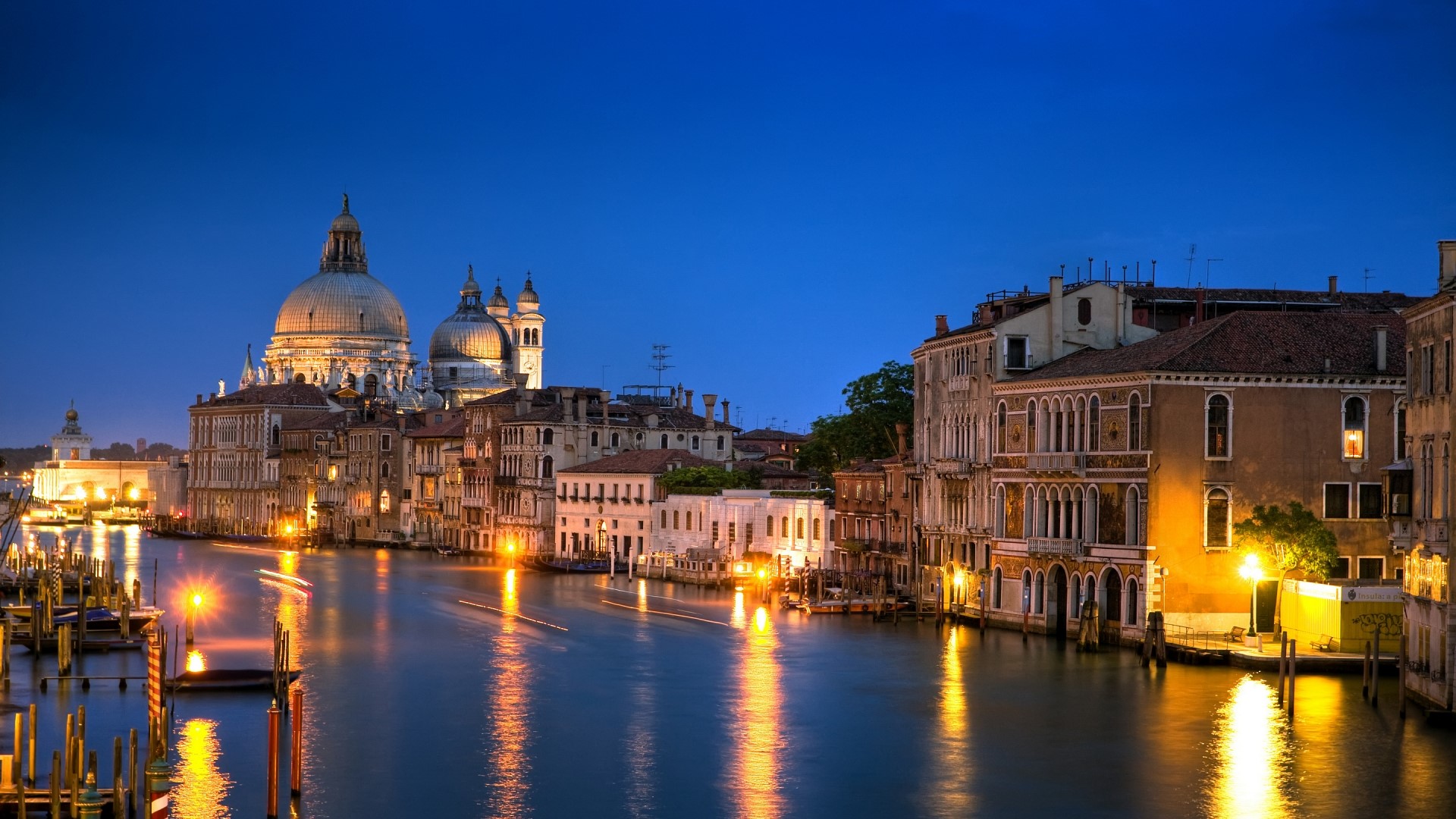 Venice City at Night HD Wallpaper