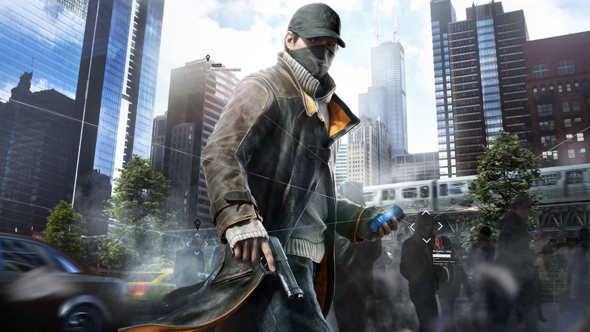 Aiden Pearce from Watch Dogs in Chicago HD Wallpaper