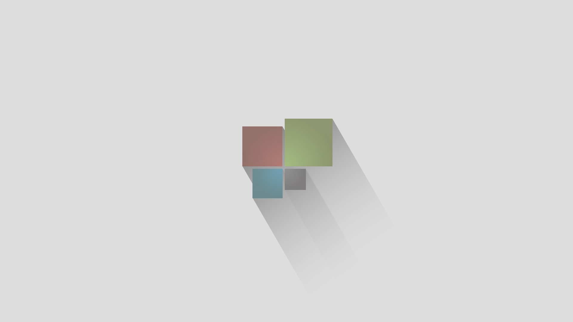 Four colored squares with shadows HD Wallpaper