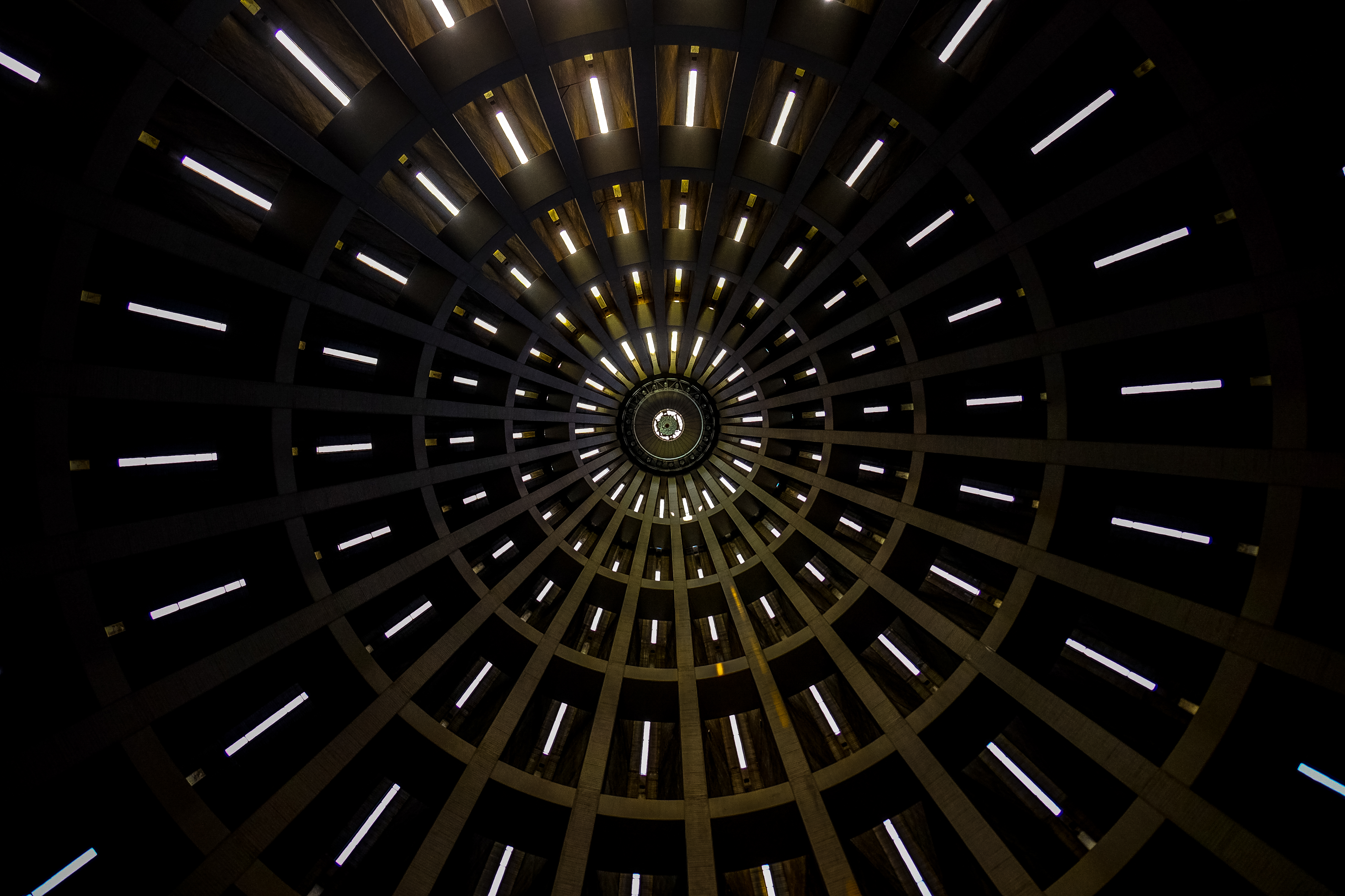 Architecture of a dome with lights HD Wallpaper
