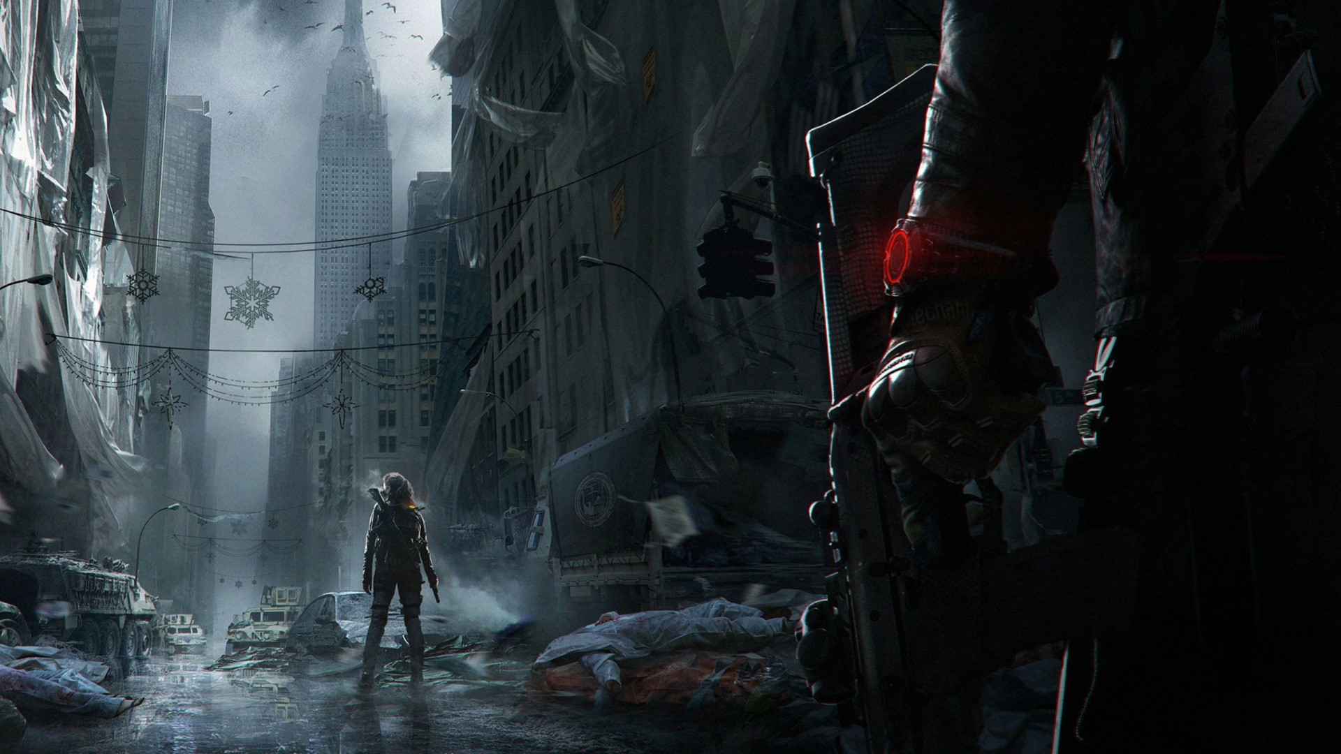 Man from Tom Clancy's The Division in ruined New York City HD Wallpaper