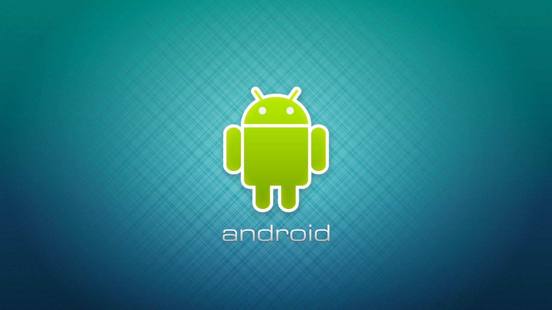 Android Robot Logo on Blue Background HD Wallpaper