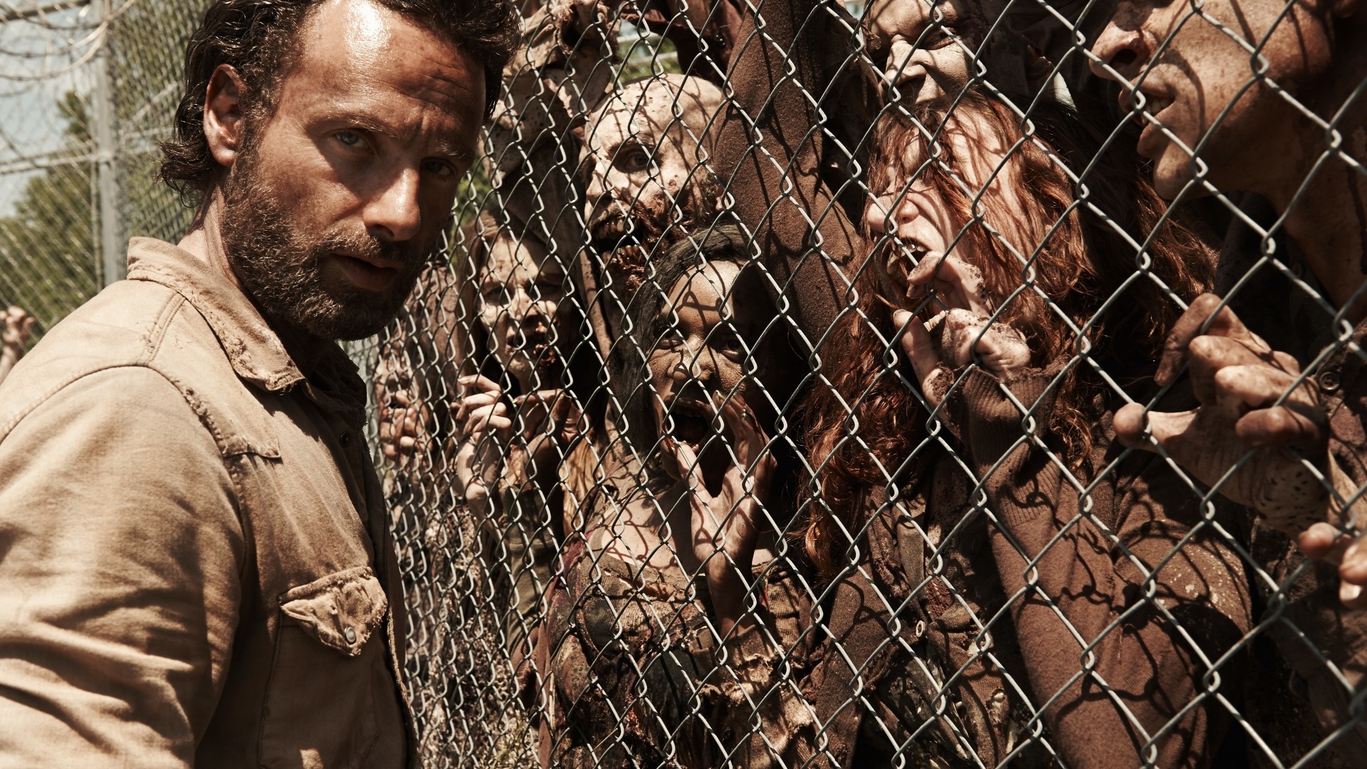 Rick Grimes and Walkers from The Walking Dead HD Wallpaper