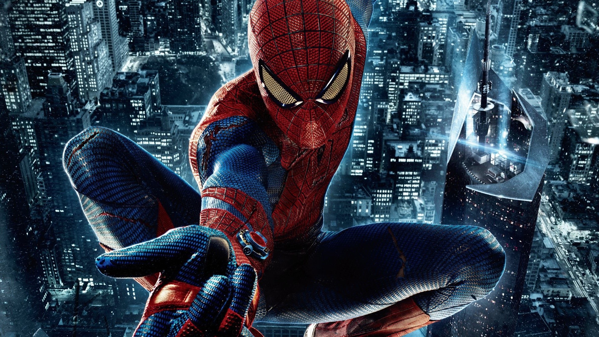 The Amazing Spider-Man on a skyscraper HD Wallpaper
