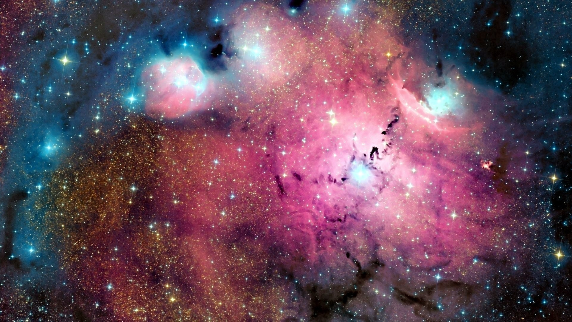 Colorful Nebula with Stars HD Wallpaper