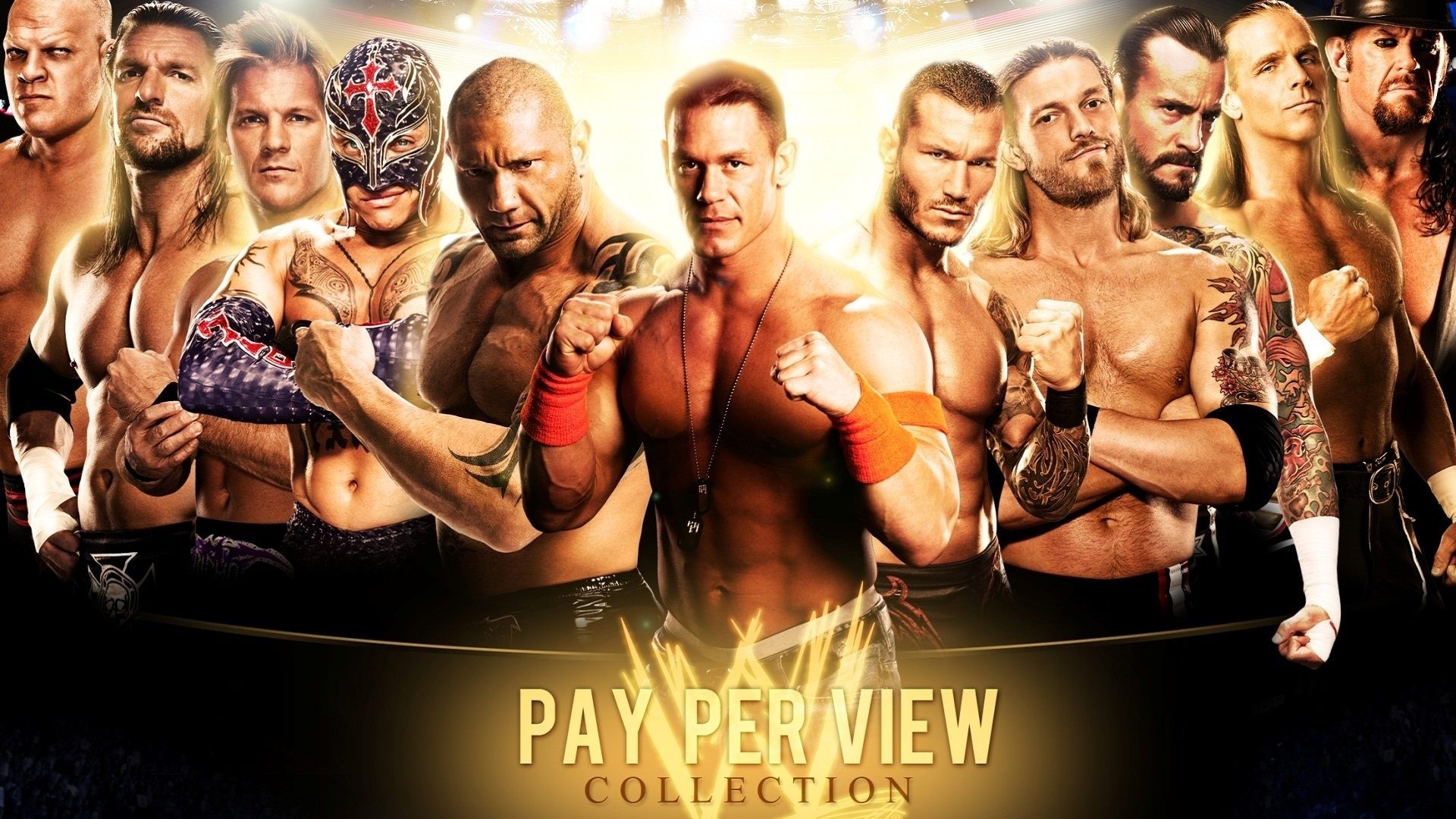 WWE Pay Per View Collection with Wrestlers HD Wallpaper