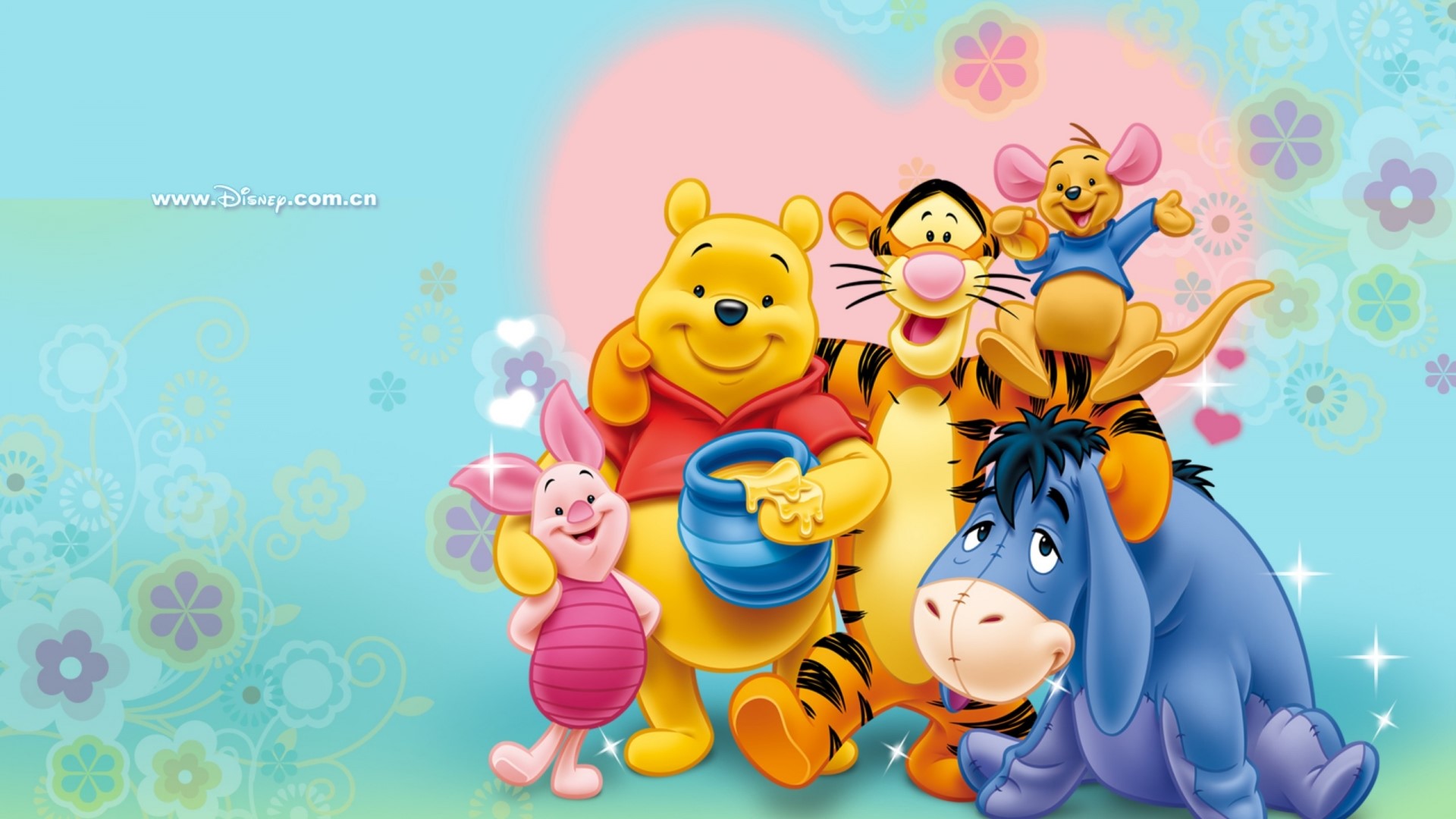 Winnie the Pooh and Friends HD Wallpaper