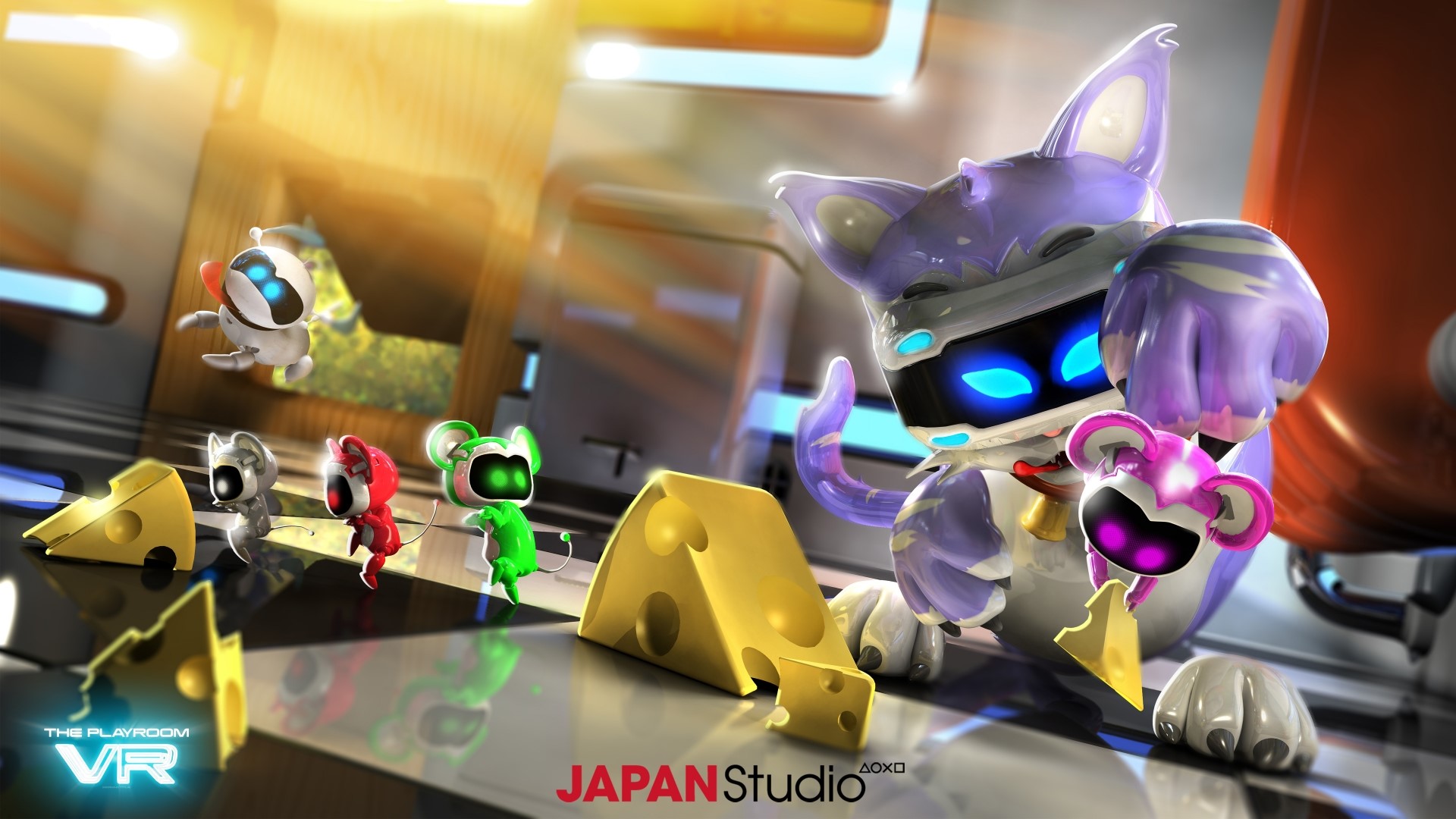 The Playroom VR characters with cheese HD Wallpaper