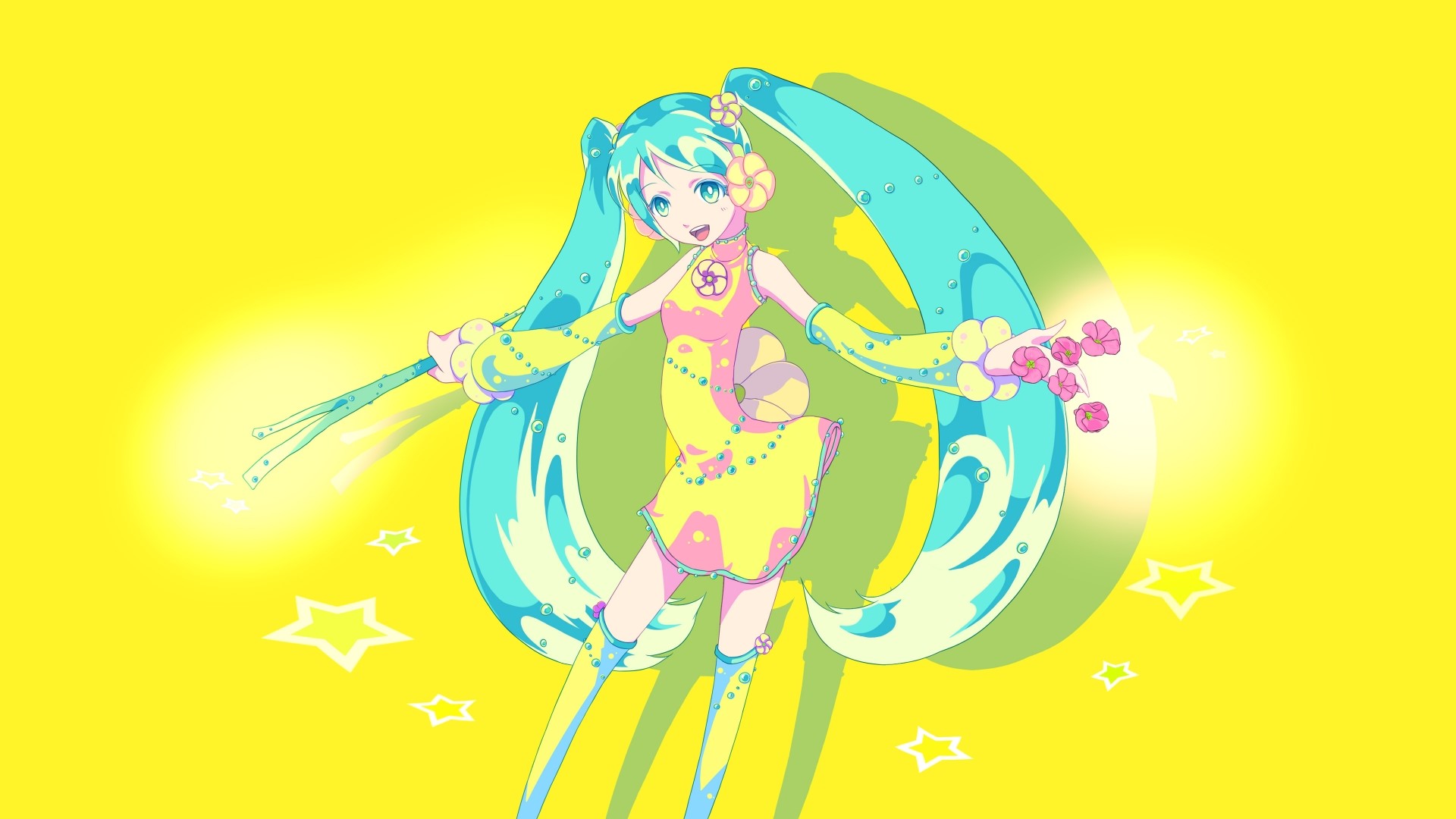Hatsune Miku from Vocaloid HD Wallpaper