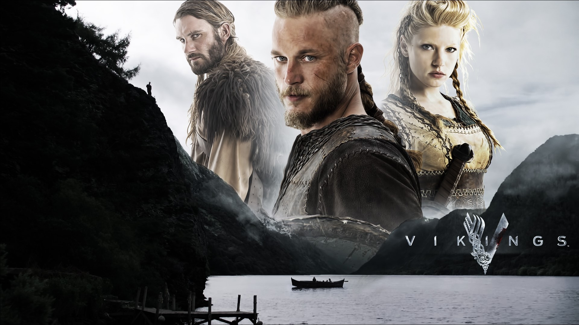 Vikings TV Series Poster with Ragnar Lothbrok HD Wallpaper