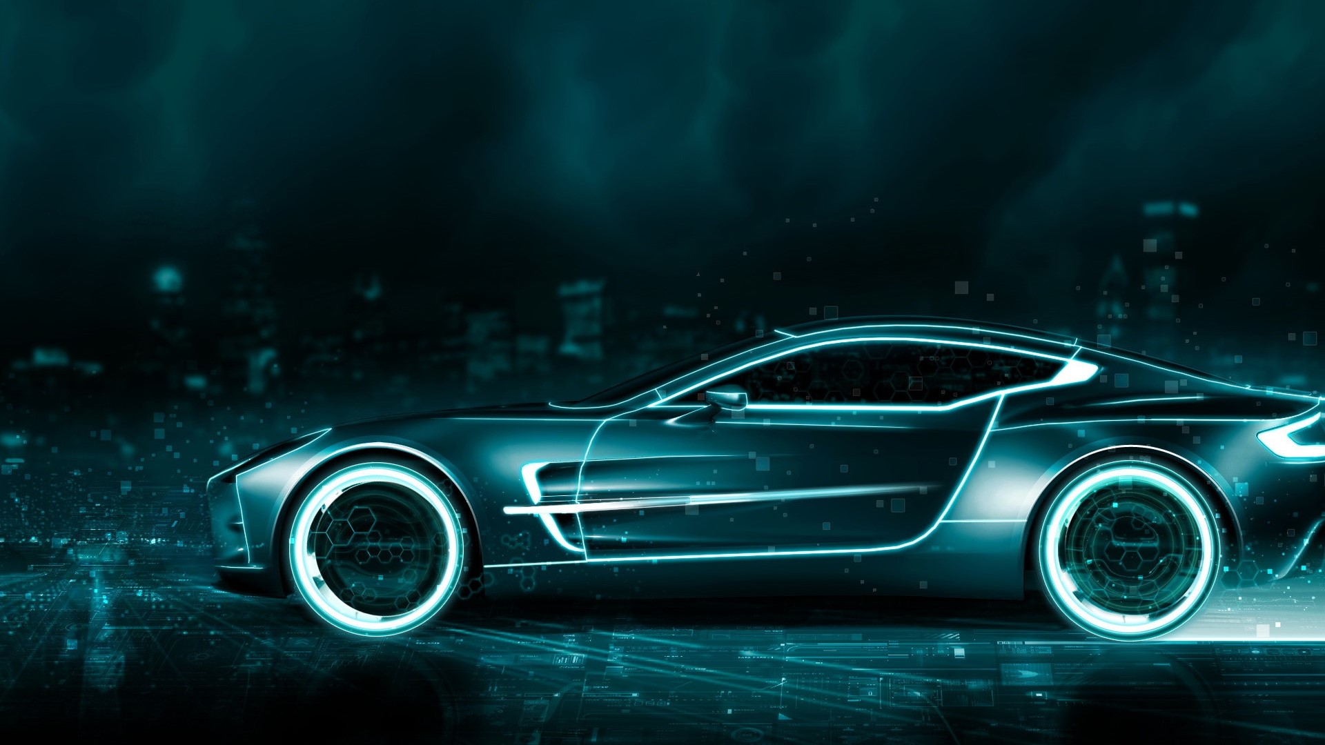 Tron Aston Martin HD Wallpaper