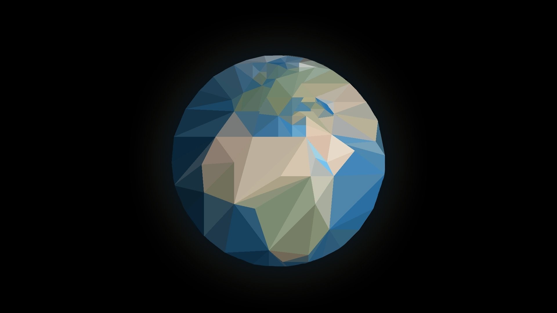Low Polygon Earth HD Wallpaper
