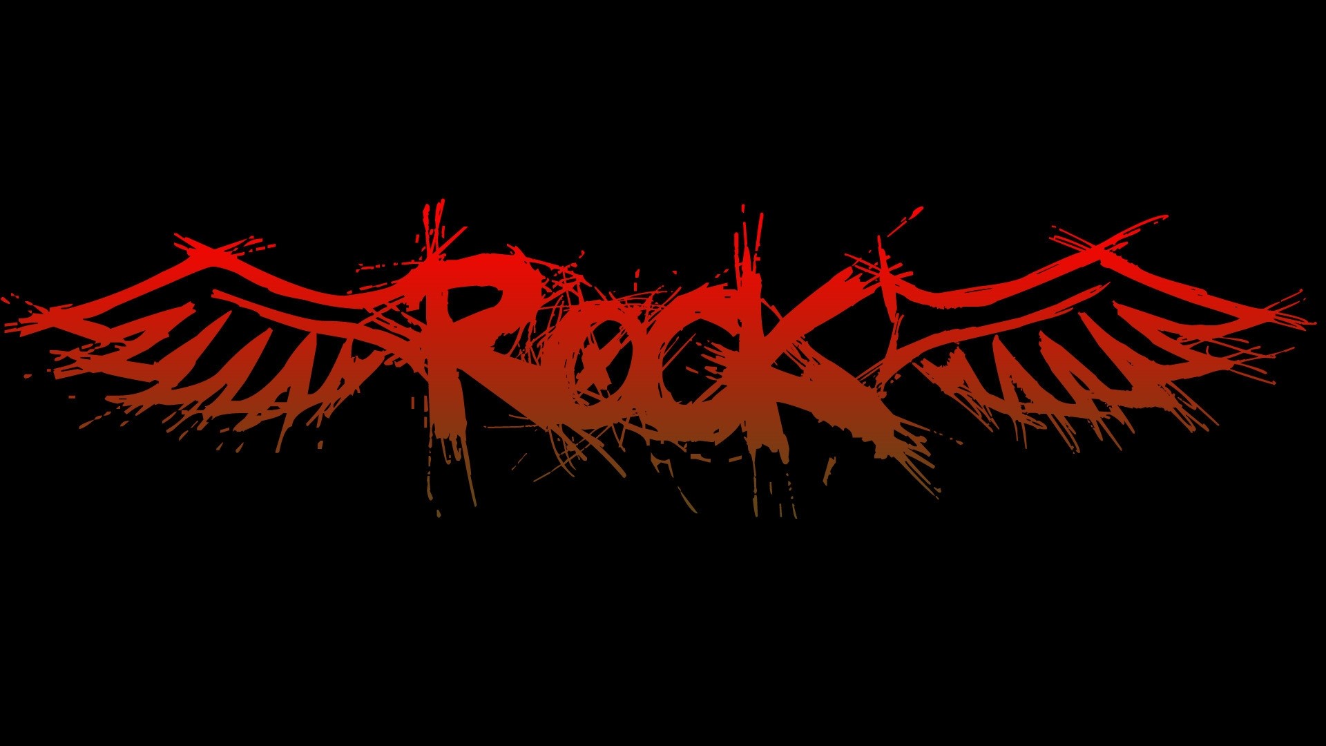 Rock music logo with wings HD Wallpaper