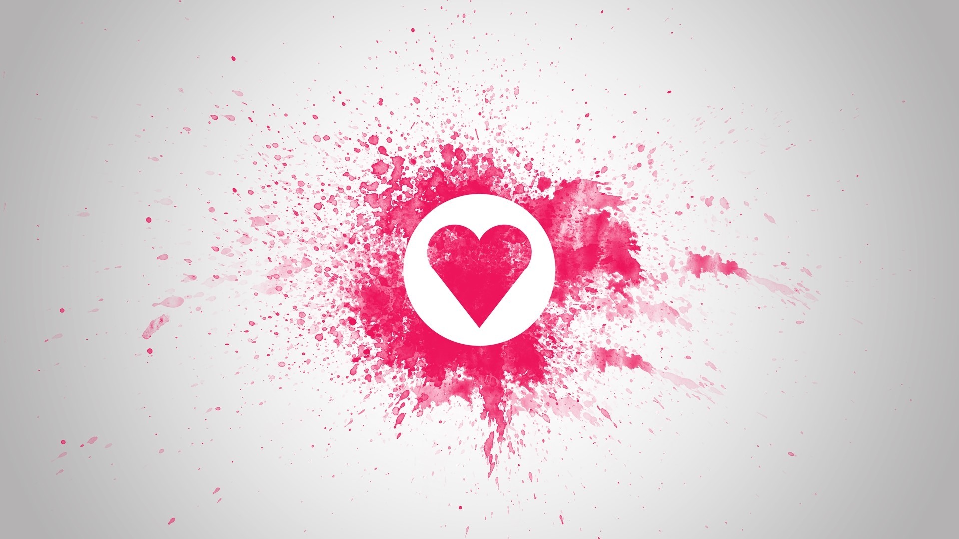 Abstract pink heart splash HD Wallpaper