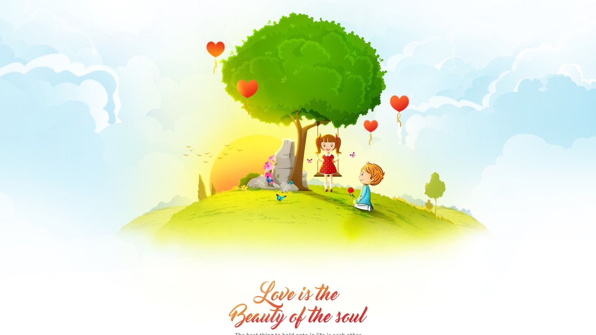 Love is the Beauty of the Soul HD Wallpaper