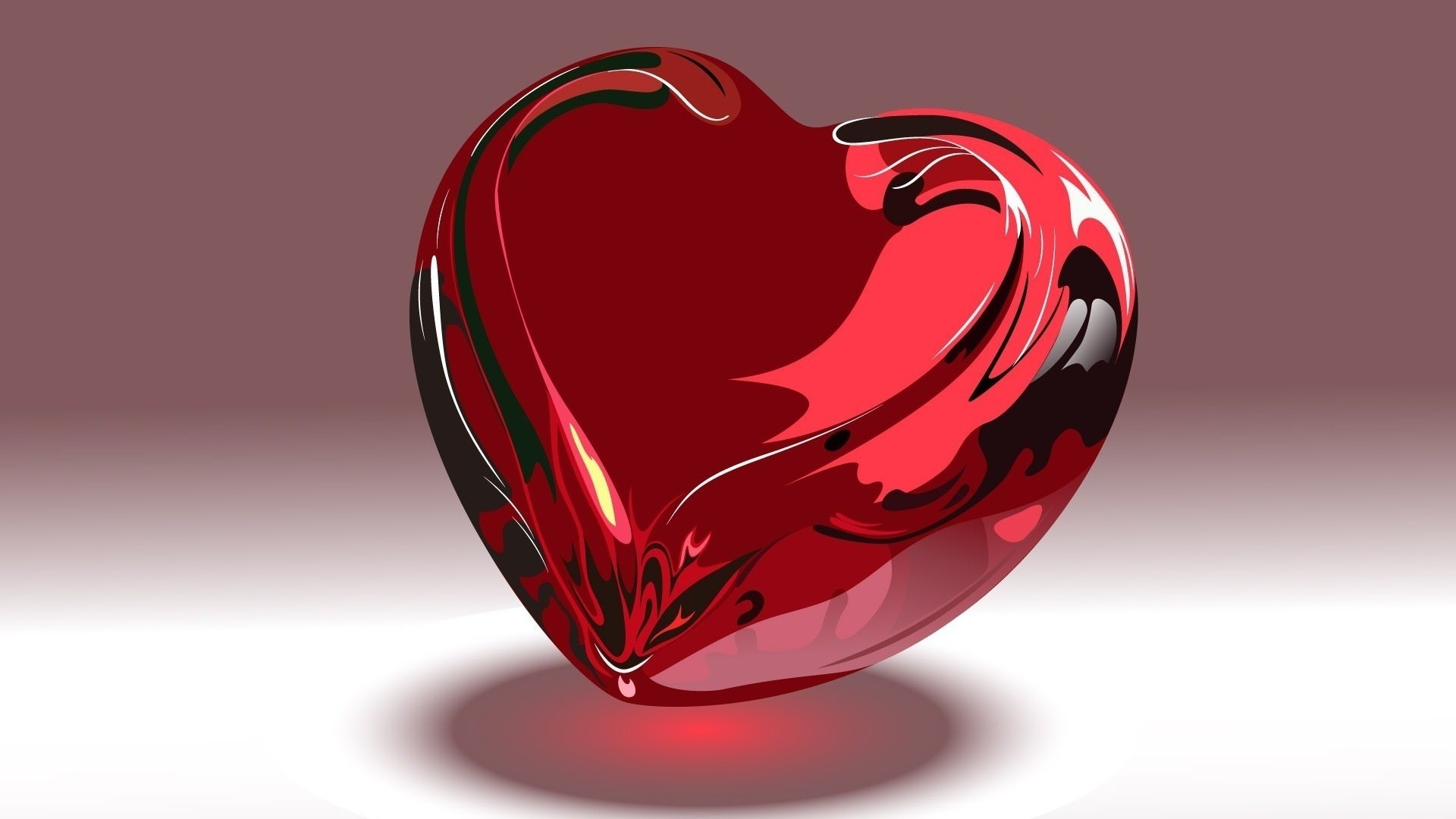 3D Red Heart HD Wallpaper
