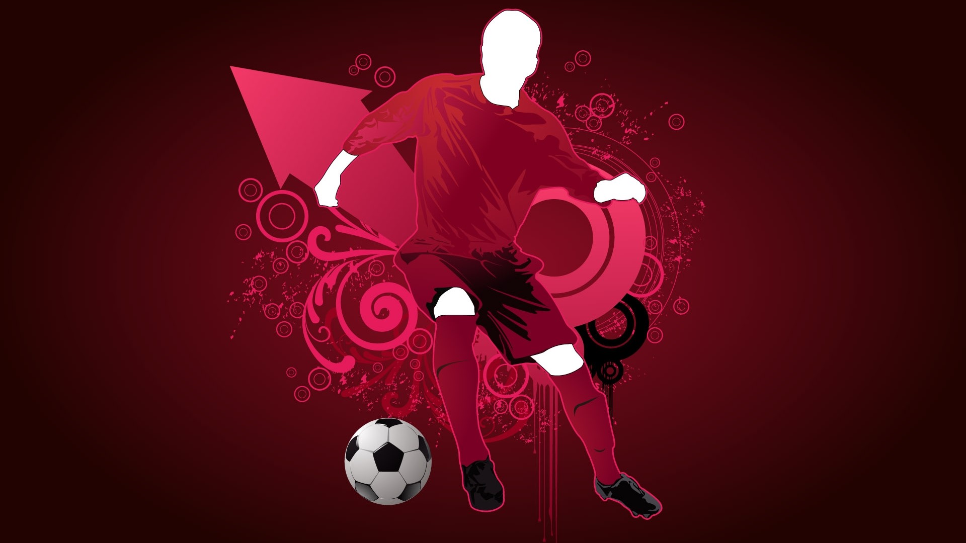 Football player with abstract background HD Wallpaper
