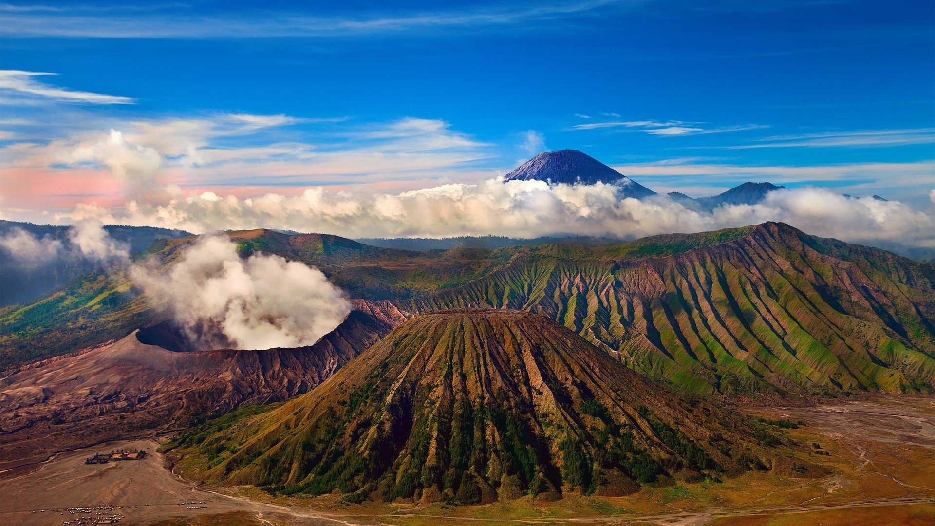 Mount Bromo Volcano Landscape in Indonesia HD Wallpaper