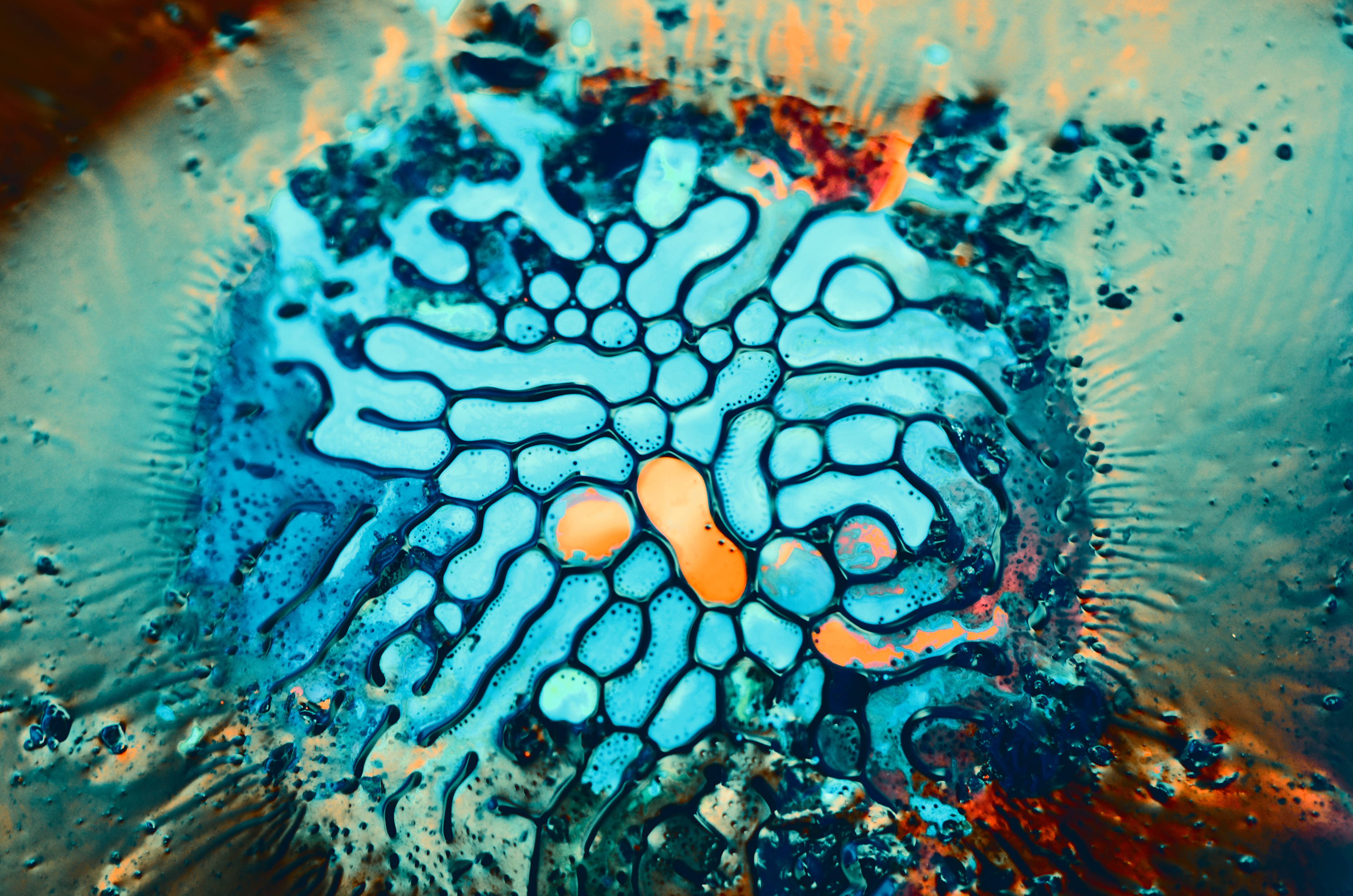 Abstract Ferrofluid Cells 4K HD Wallpaper