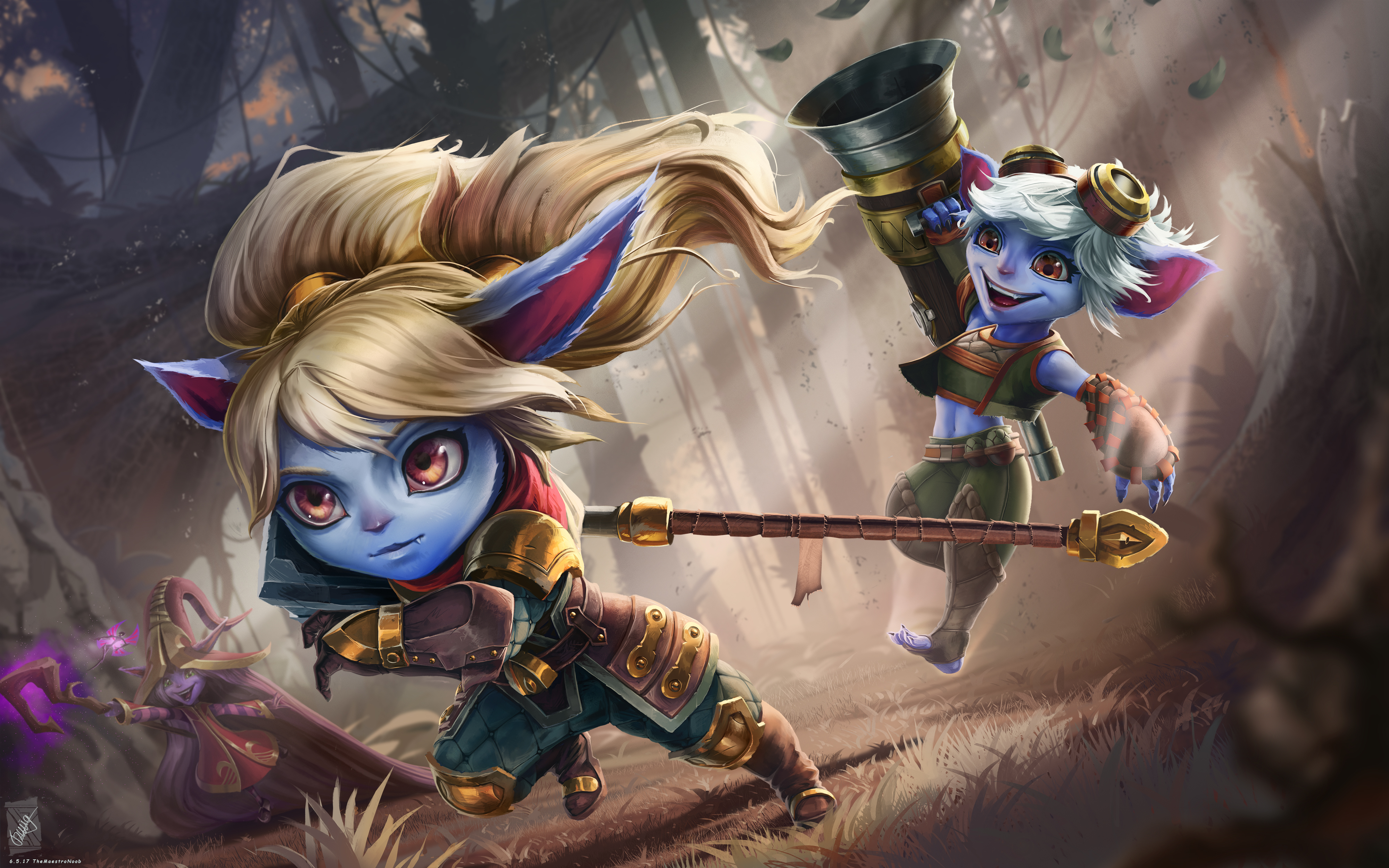 Lulu and Tristana from League of Legends HD Wallpaper
