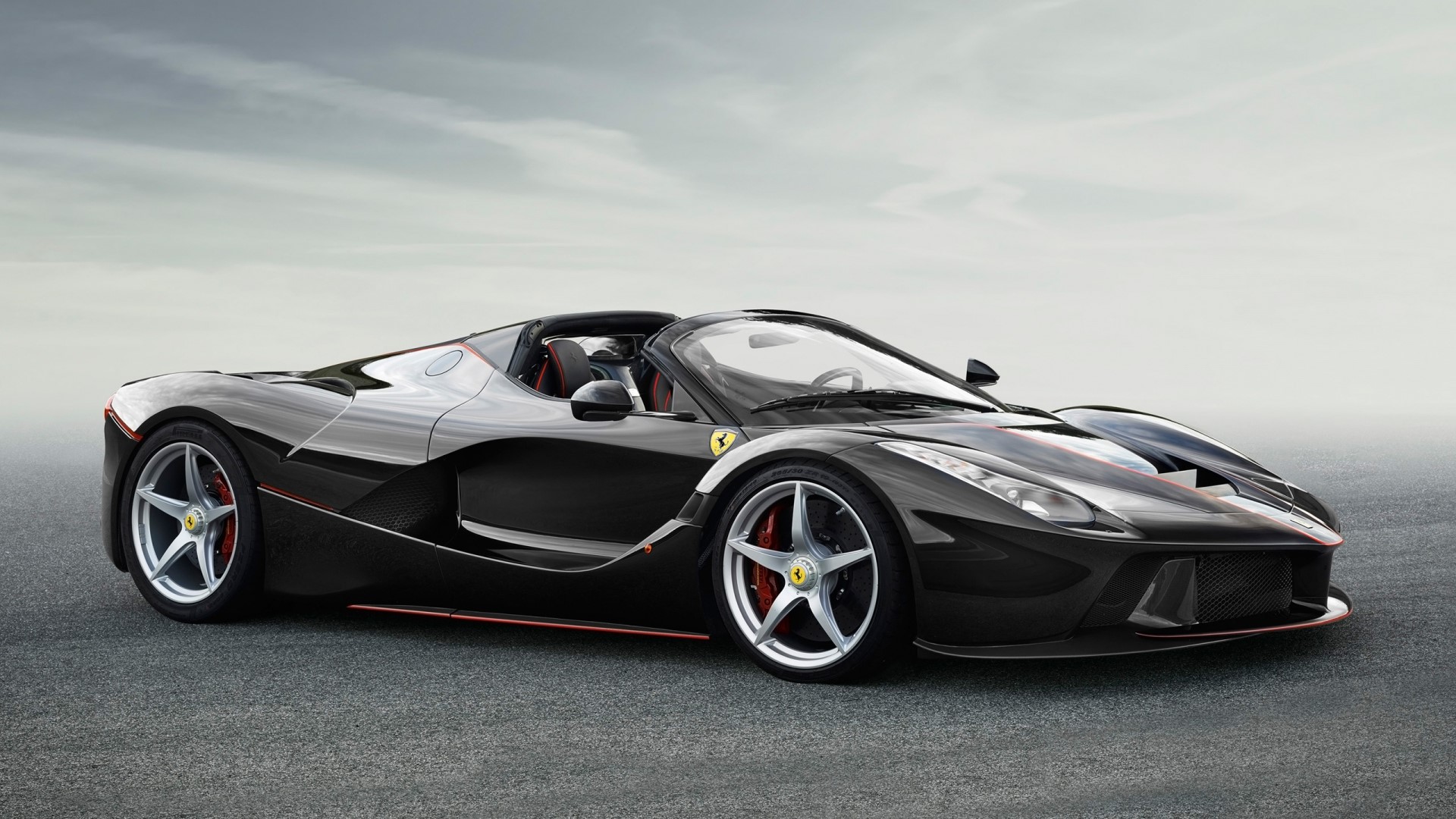 Black 2017 Ferrari Laferrari Spider HD Wallpaper