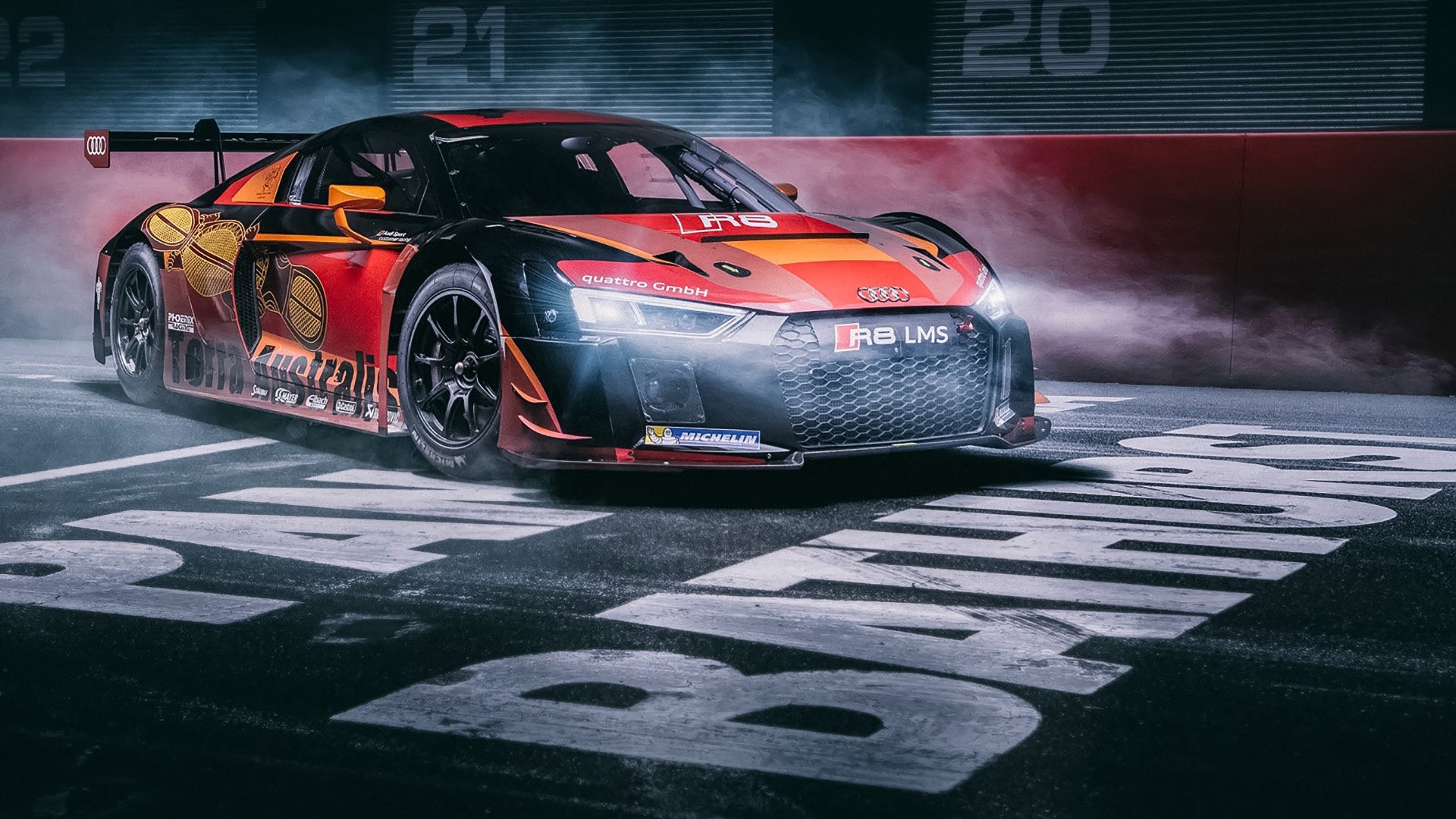 Audi R8 LMS Quattro Race Car HD Wallpaper