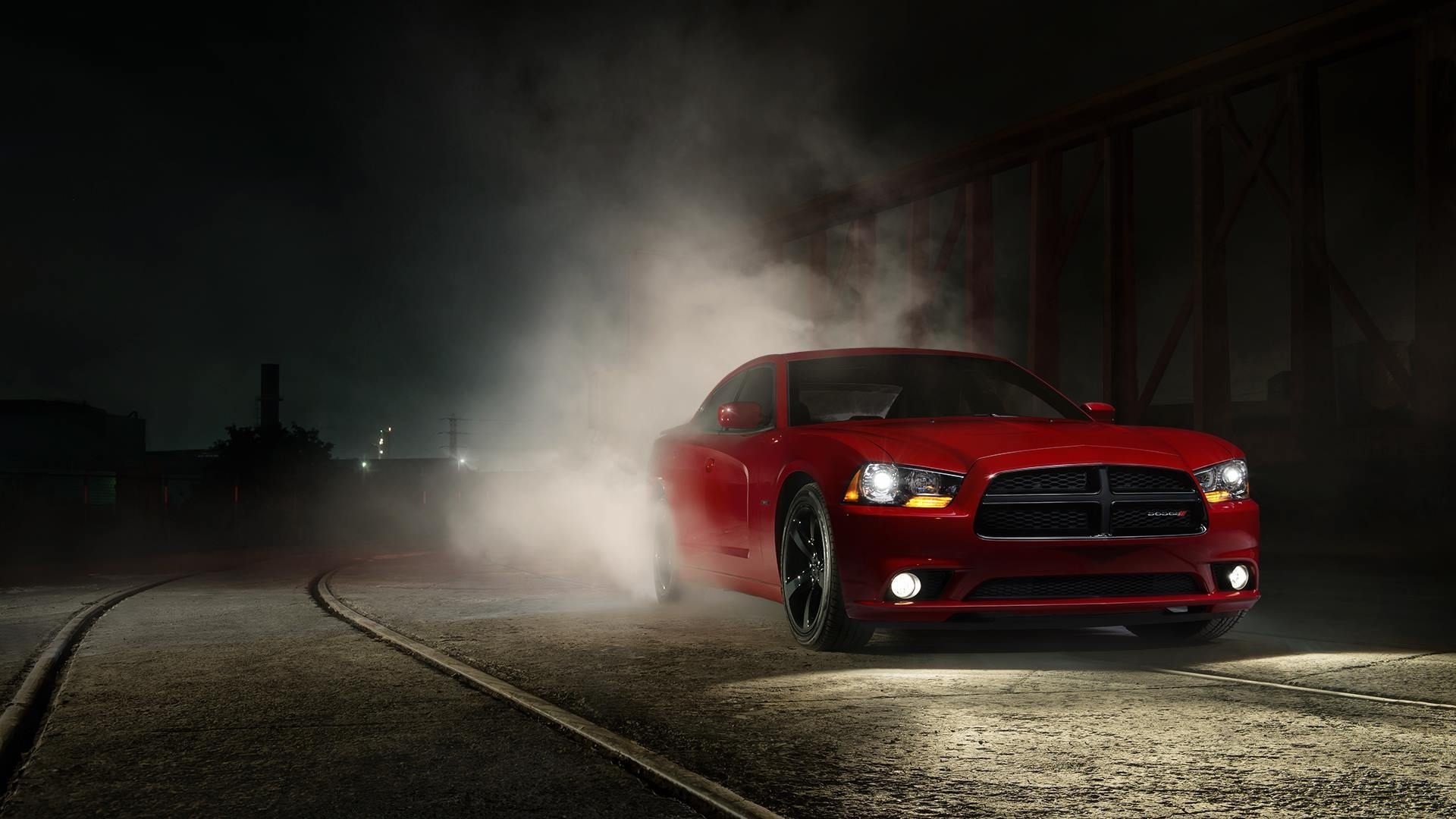Red Dodge Charger Daytona drifting in smoke HD Wallpaper