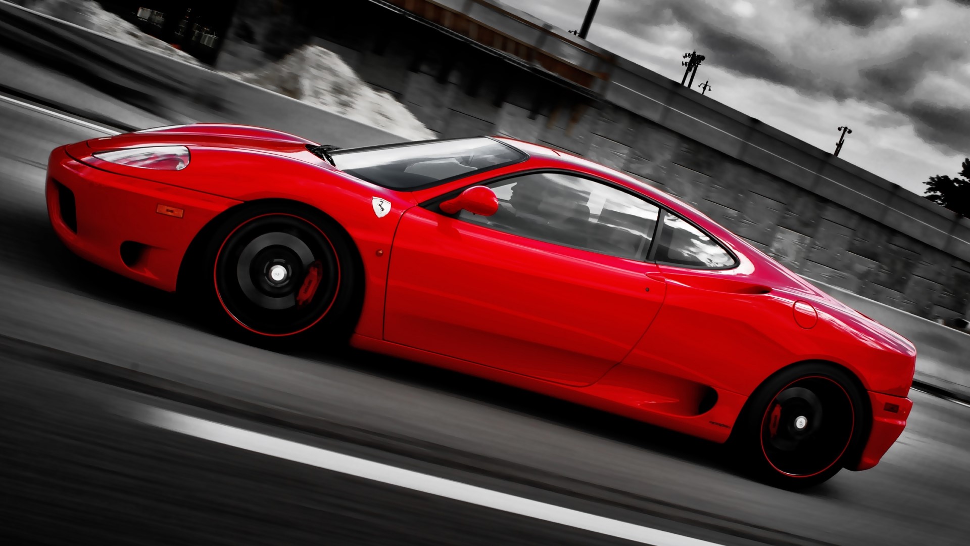 Red Ferrari 360 Modena on Forged CF 5 Wheels HD Wallpaper
