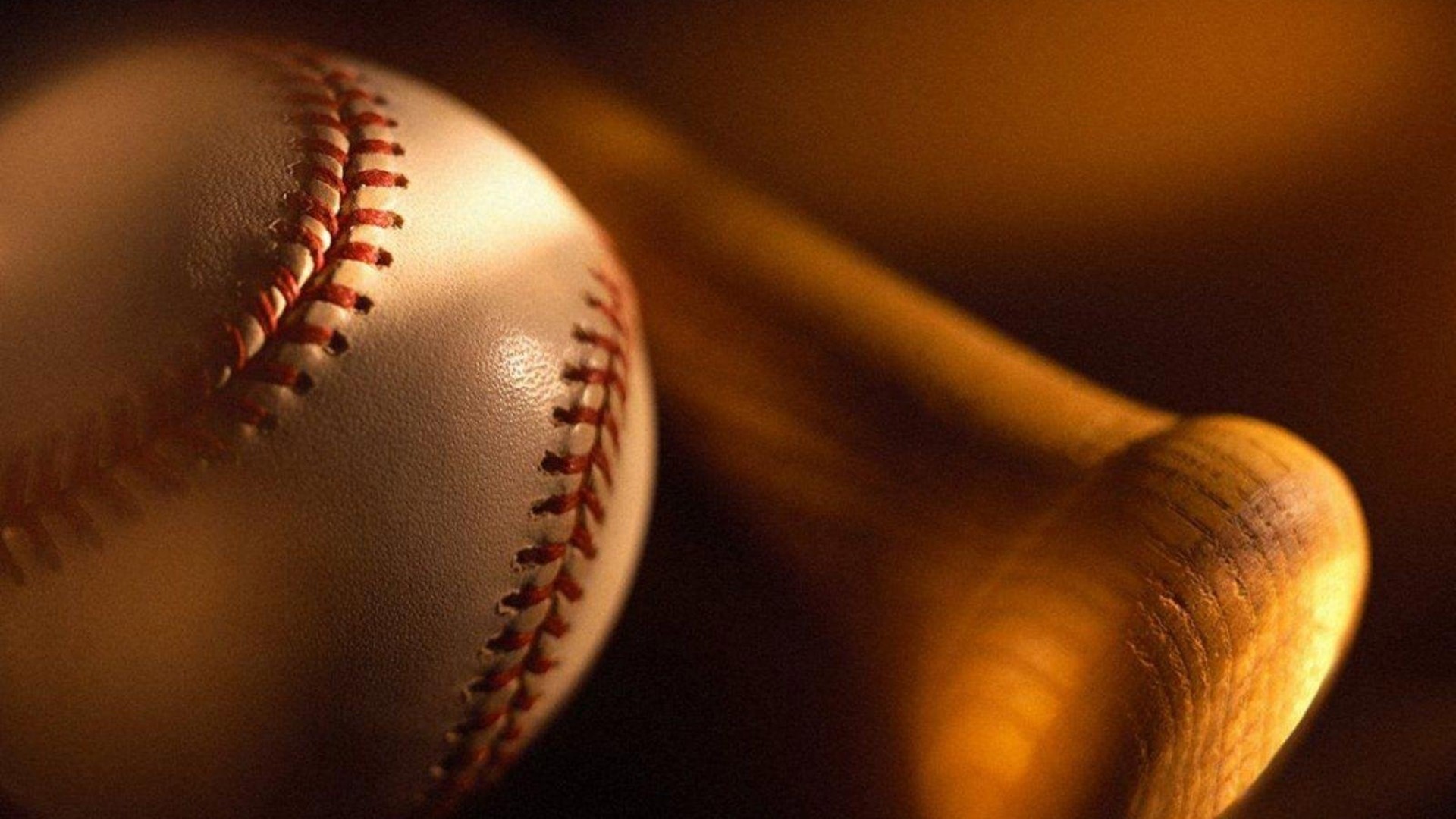 Baseball and Bat HD Wallpaper
