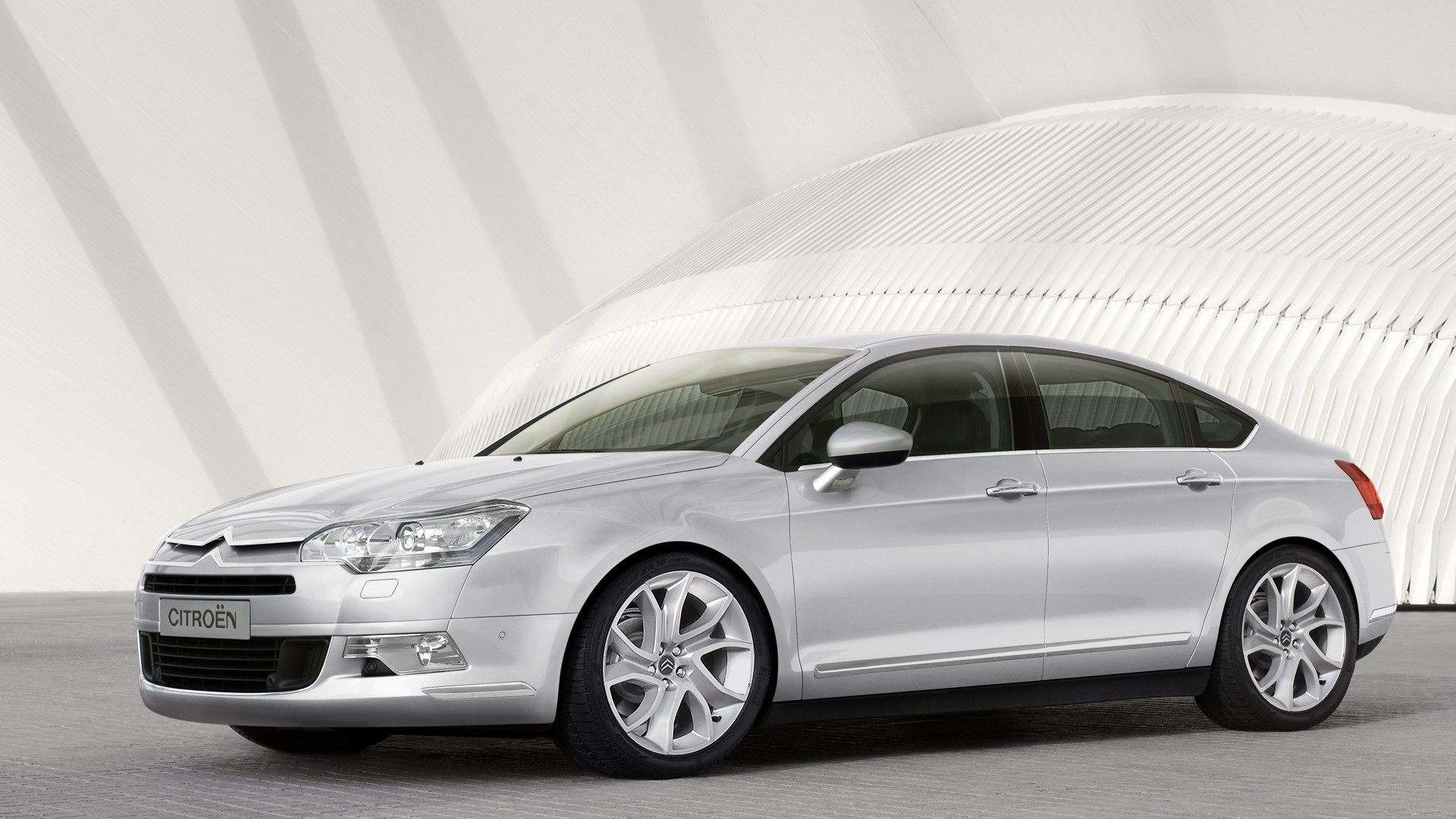 Silver Citroen C5 Sedan HD Wallpaper