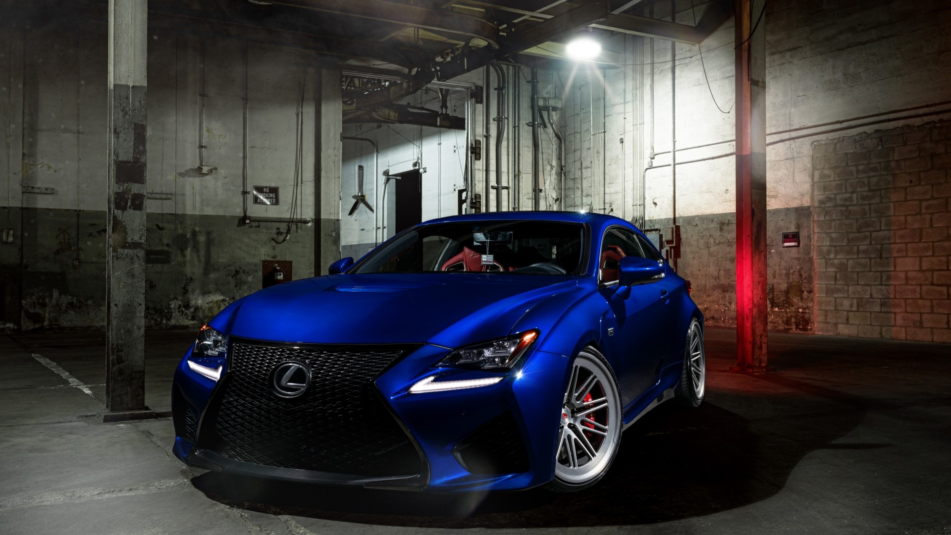 Blue Lexus RC F with Vossen Wheels HD Wallpaper
