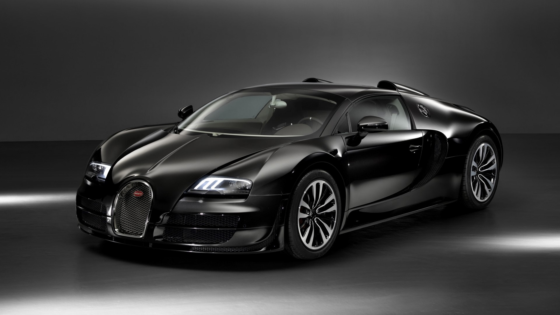 Black Bugatti Veyron Grand Sport HD Wallpaper