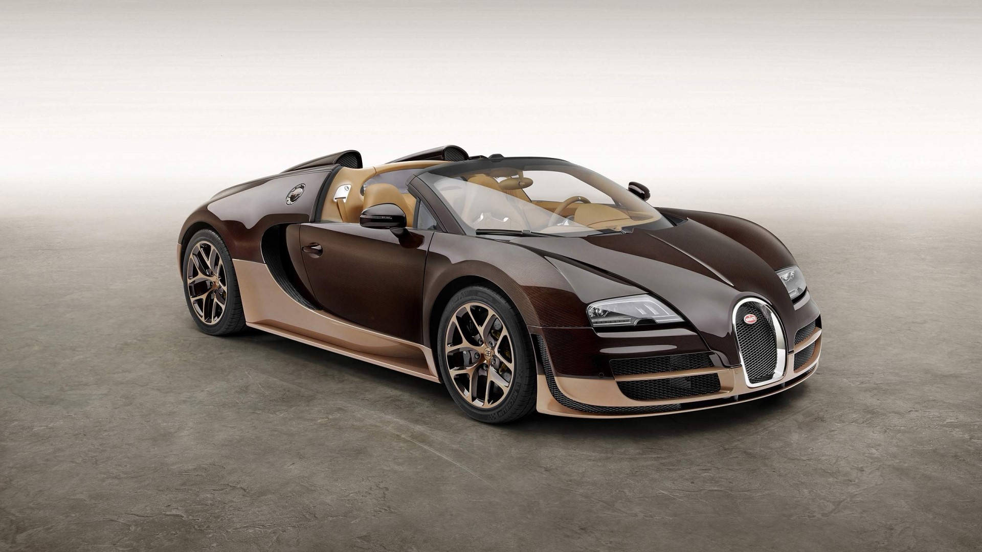 Brown Bugatti Grand Sport Vitesse Convertible HD Wallpaper