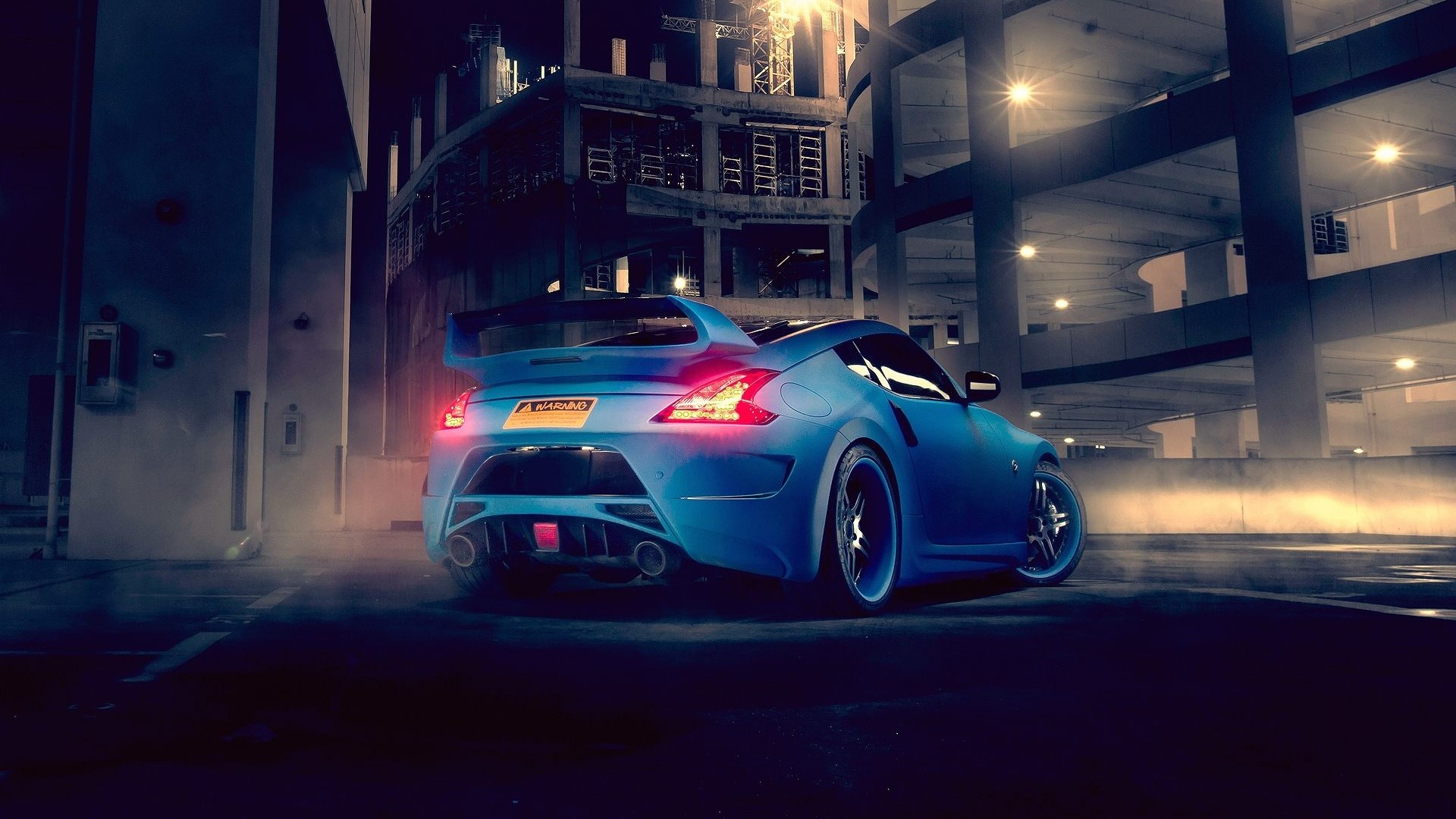 Blue Nissan 370z Nismo with Spoiler HD Wallpaper