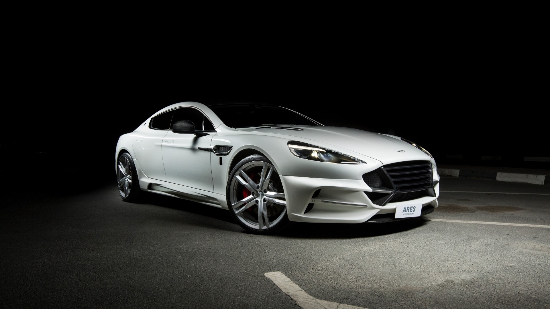 White Aston Martin Rapide by ARES HD Wallpaper